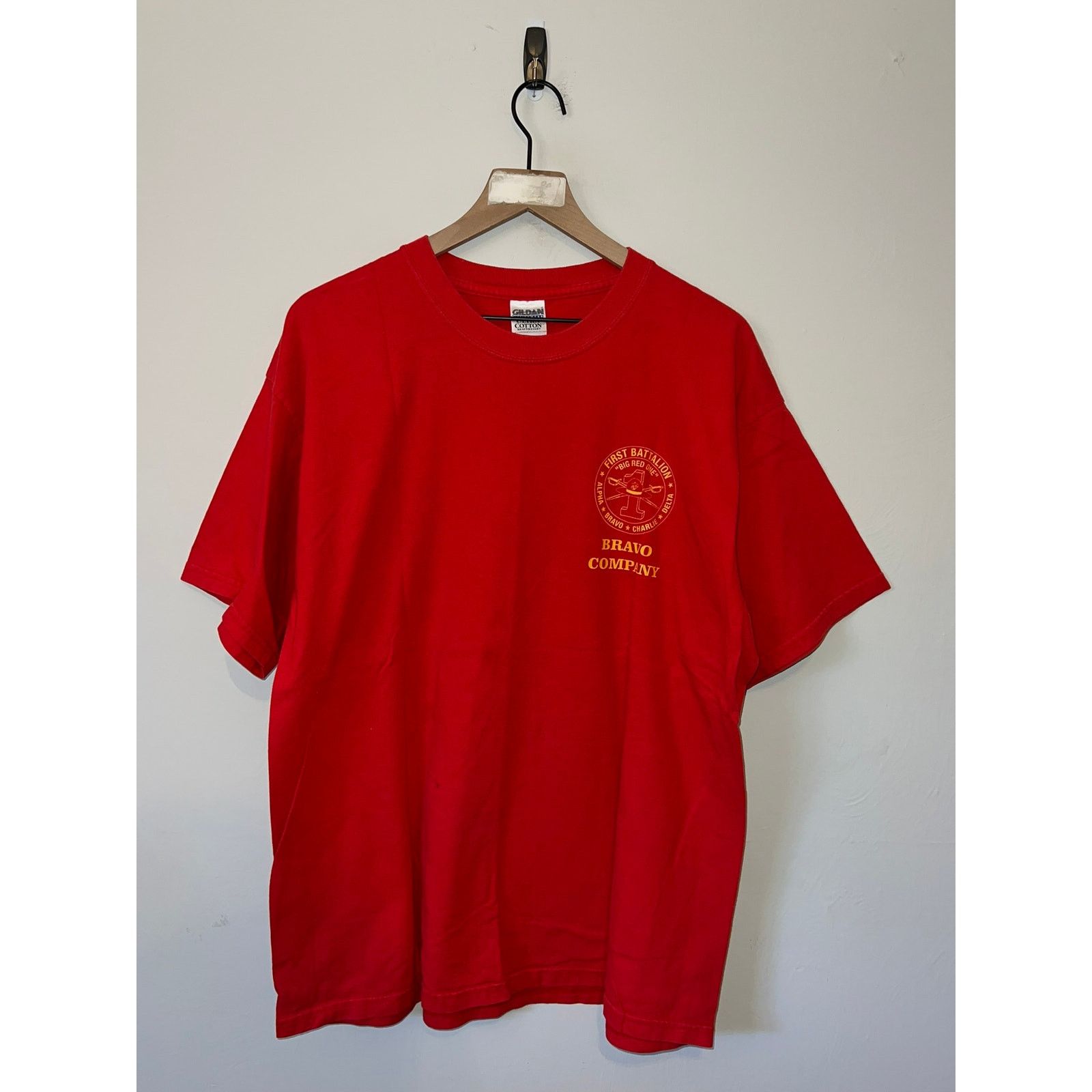 Gildan Vintage First Battalion Shirt Big Red One Bravo Tee VTG XL Size US XL / EU 56 / 4 - 2 Thumbnail