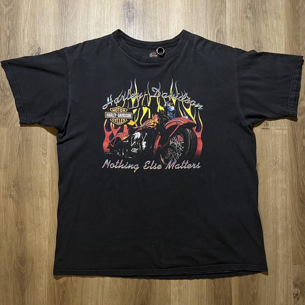 Harley Davidson 🏍️ Vintage 2001 Harley Davidson “Nothing Else Matters” Tee Size US XL / EU 56 / 4 - 1 Thumbnail