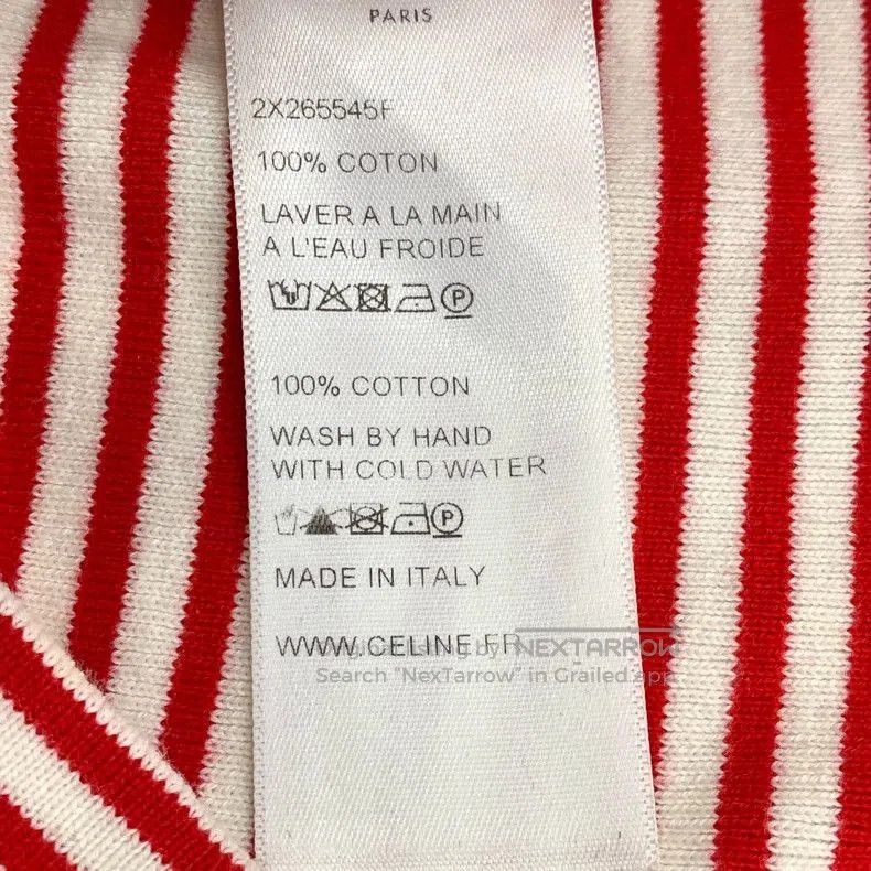 Celine Celine Striped Cotton Long Sleeve Sweatshirt. Size US L / EU 52-54 / 3 - 7 Thumbnail
