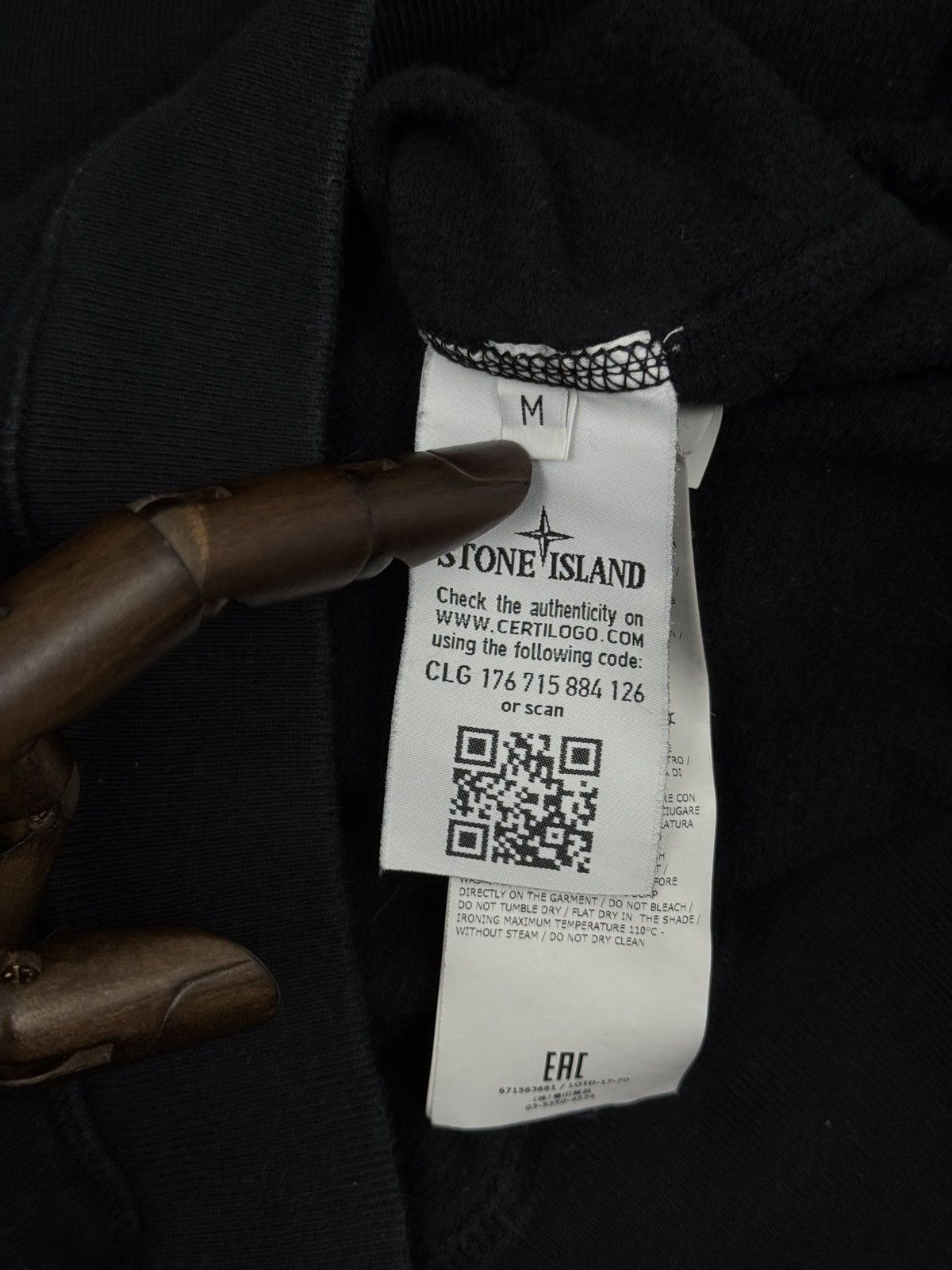 Stone Island Stone Island Garment Dyed Black Hoodie Size US M / EU 48-50 / 2 - 9 Thumbnail