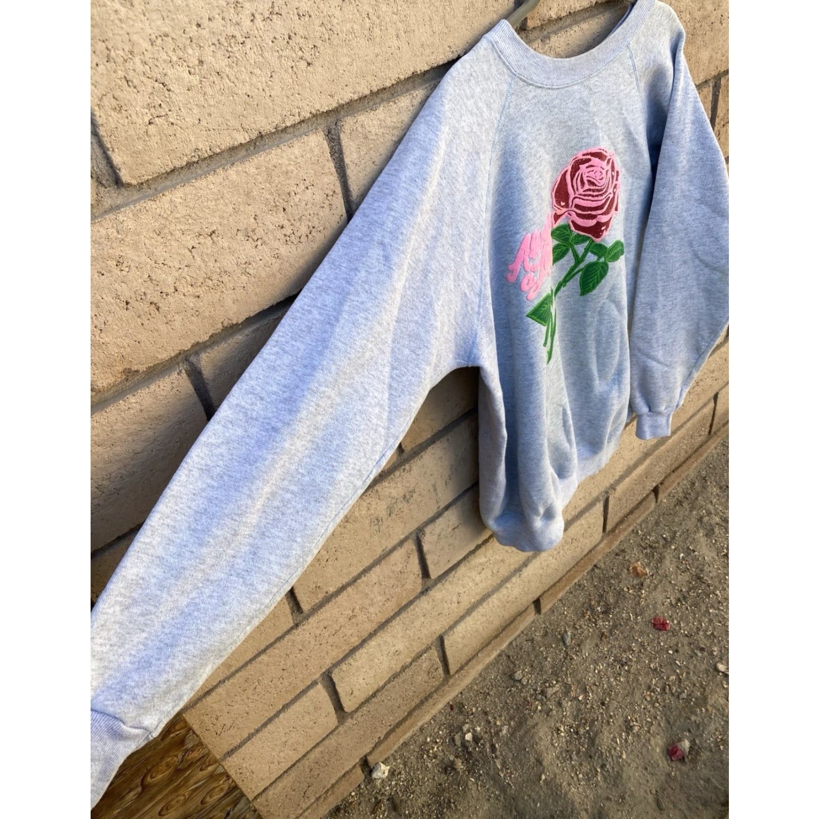 Vintage VINTAGE Hanes Her Way Graphic Sweatshirt Raglan Blue XL Ladies Crew Neck, Flower Print, Long Sleeve, Pullover, Raglan Sweatshirt, Vintage Size XL / US 12-14 / IT 48-50 - 7 Thumbnail