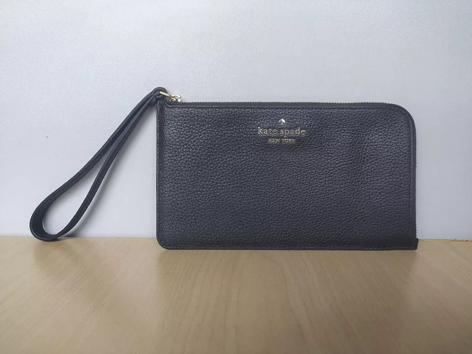 Kate Spade Kate Spade New York L-Zip Leather Wristlet T-0017 Size ONE SIZE - 1 Thumbnail