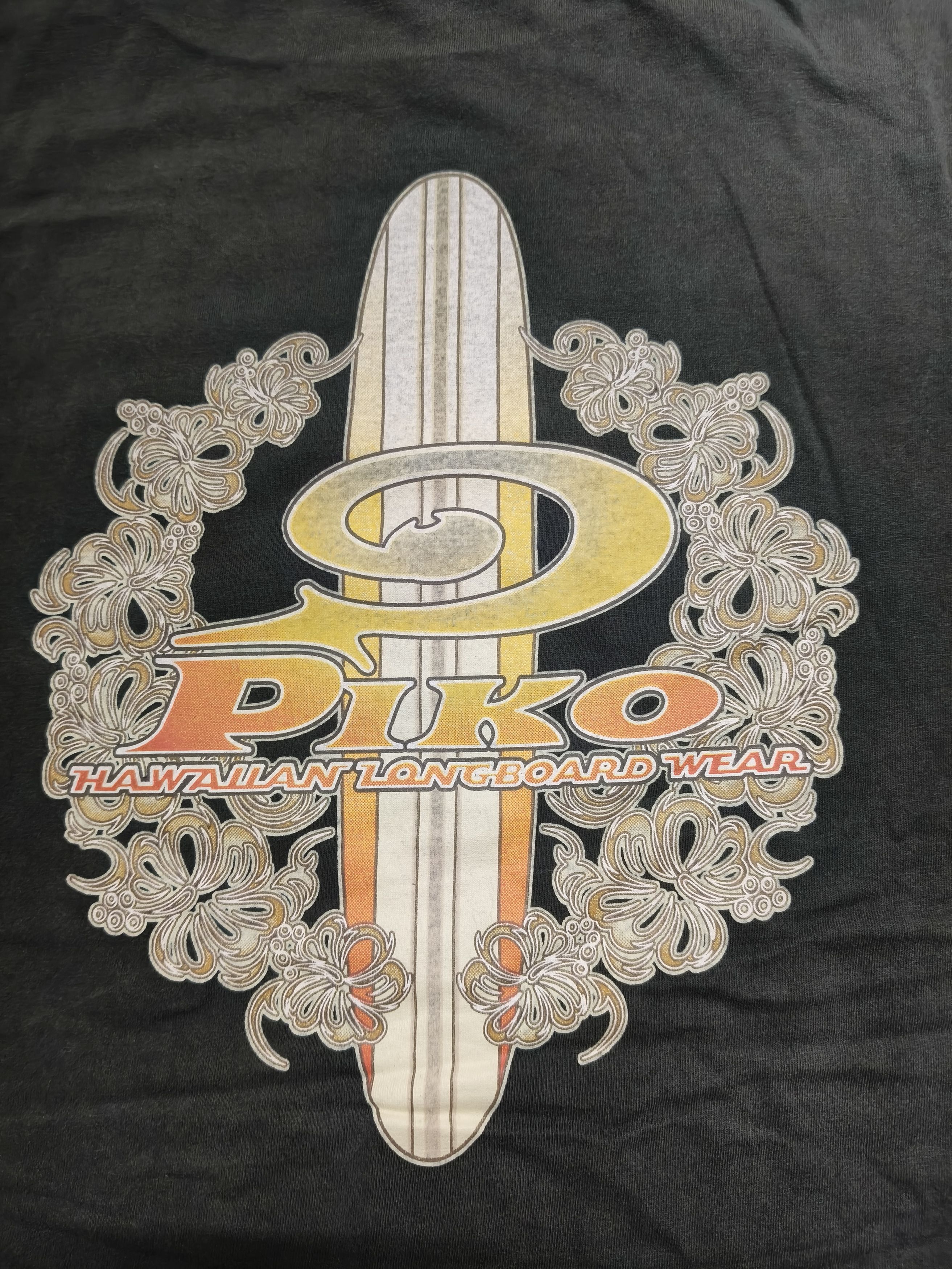 Japanese Brand Vintage Piko Hawaiian Longboard Shirt (Faded) Size US L / EU 52-54 / 3 - 3 Thumbnail