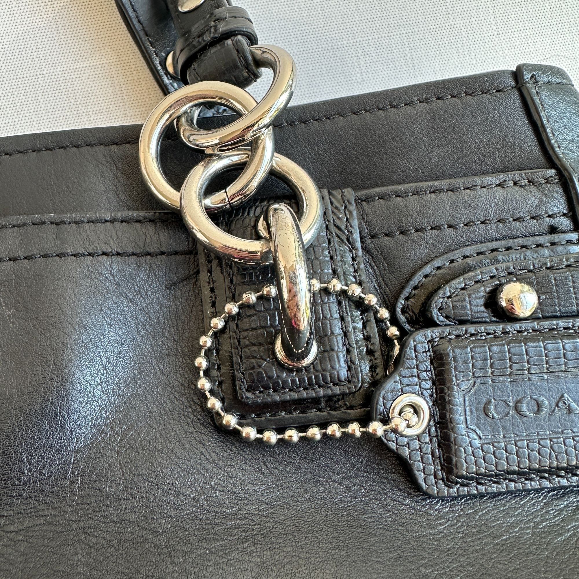 Coach COACH Colette Black Leather Carry All Shoulder Bag J1020-164 Size ONE SIZE - 4 Thumbnail