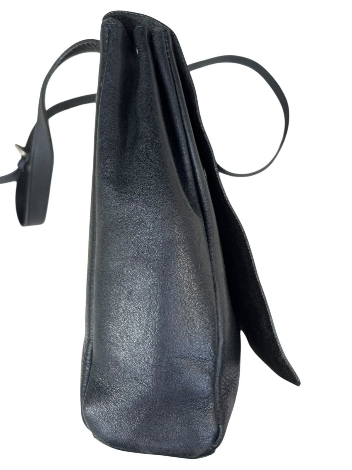 Leather Vintage PARTS Japan Patina Black High Quality Leather Bag Size ONE SIZE - 12 Thumbnail