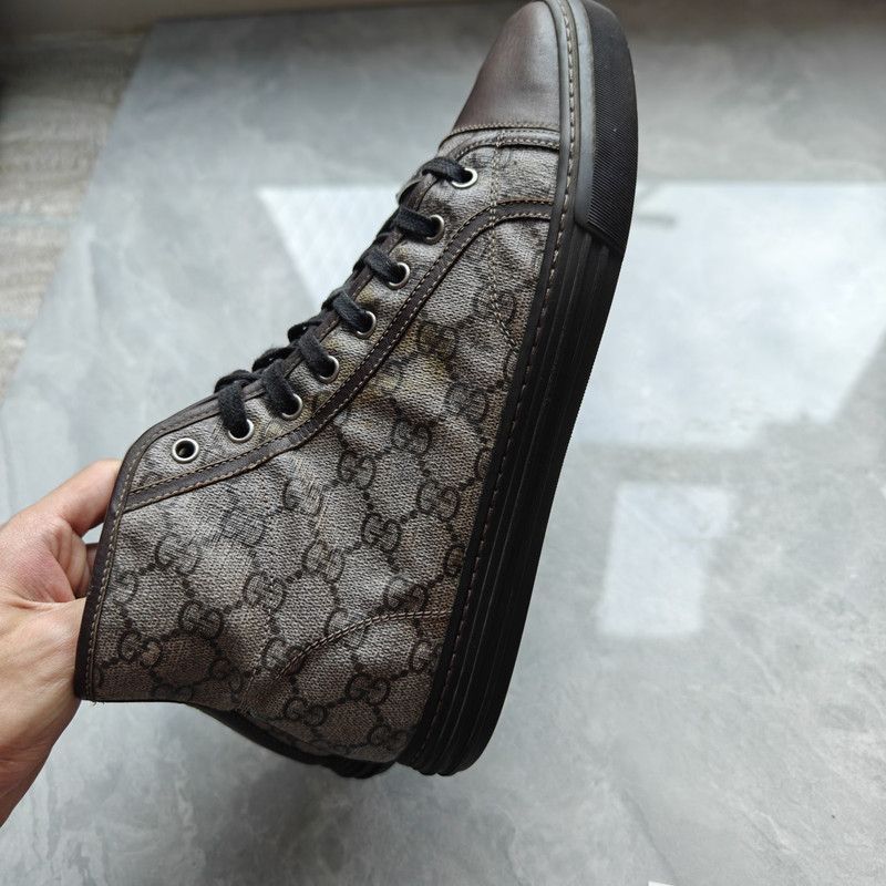 Gucci Double G High-Top Fashion Sneakers -