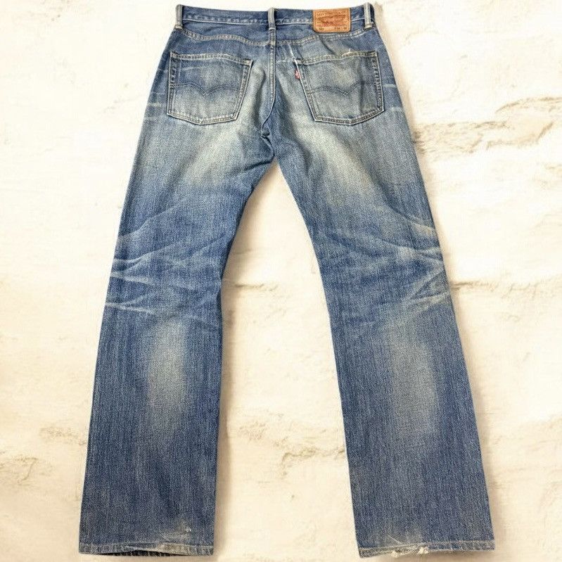 Engineered Garments × Levi's Vintage y2k Levis 502 Thrashed Distressed Dirty Washed Denim Size US 34 / EU 50 - 2 Thumbnail