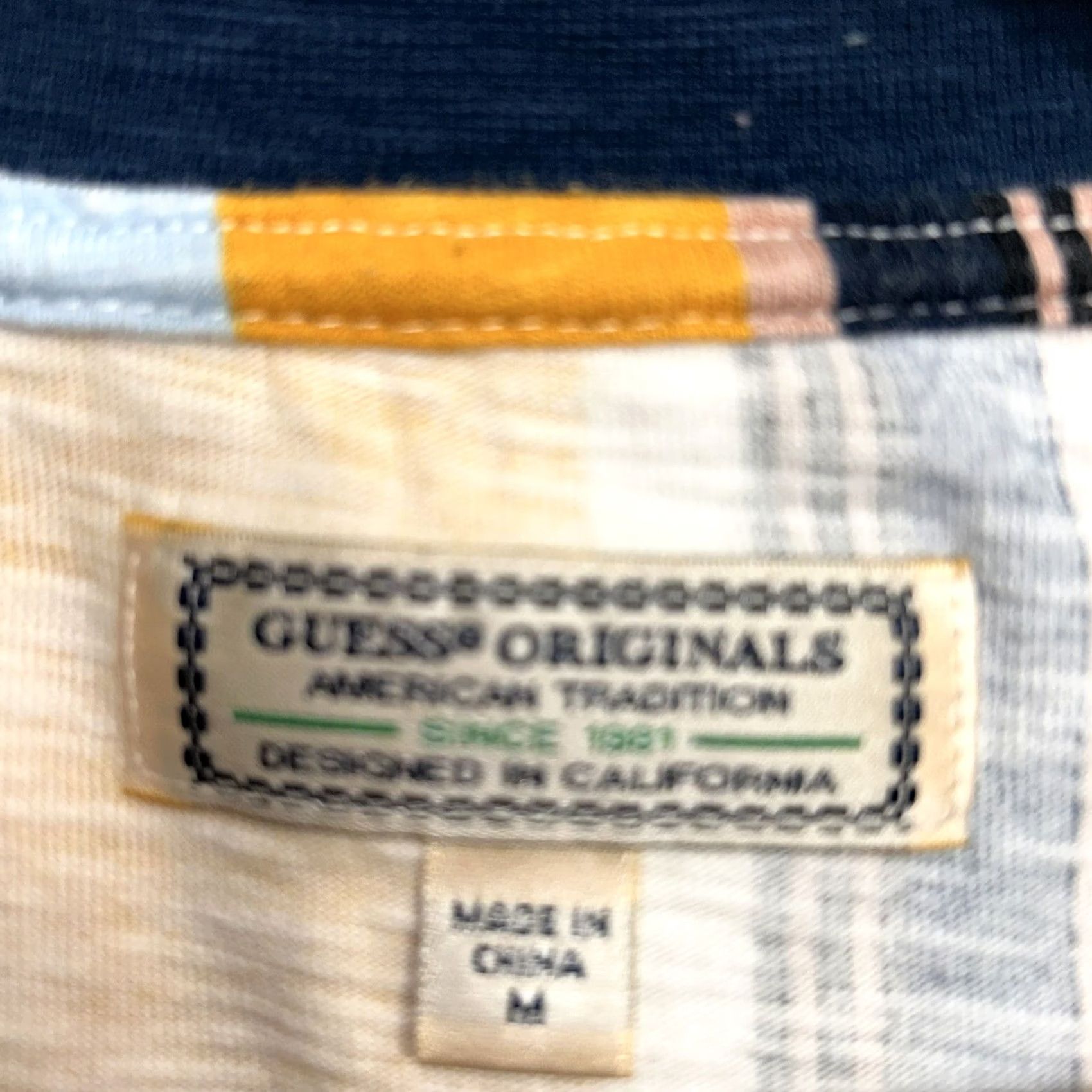 Guess Guess Originals Striped T-Shirt Multicolor Short Sleeve Tee Medium Size US M / EU 48-50 / 2 - 5 Thumbnail