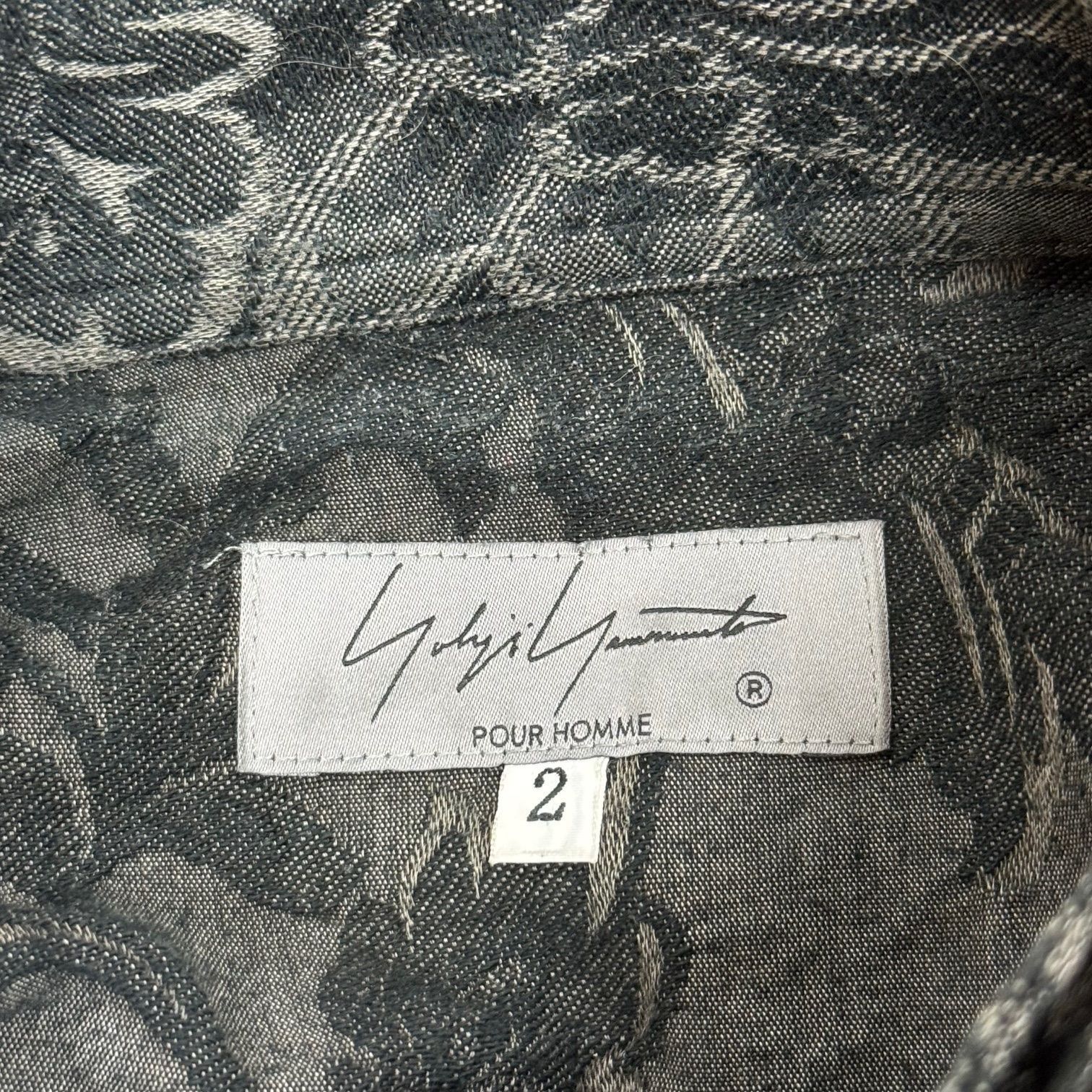 Yohji Yamamoto POUR HOMME 24aw COTTON GOBELIN+LEATHER PANAL BLOUSE Size US M / EU 48-50 / 2 - 3 Thumbnail