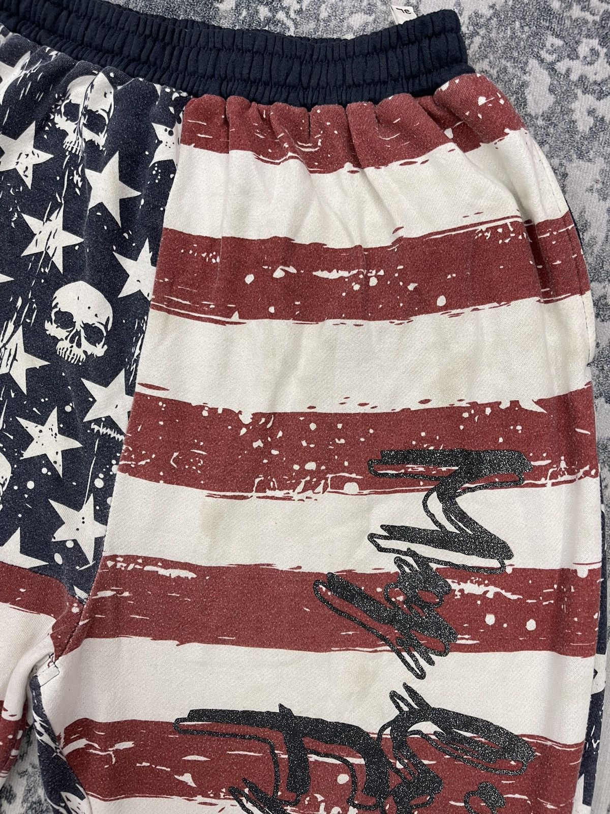 Vintage USA Flag Skull Baggy Pants Size US 34 / EU 50 - 4 Thumbnail
