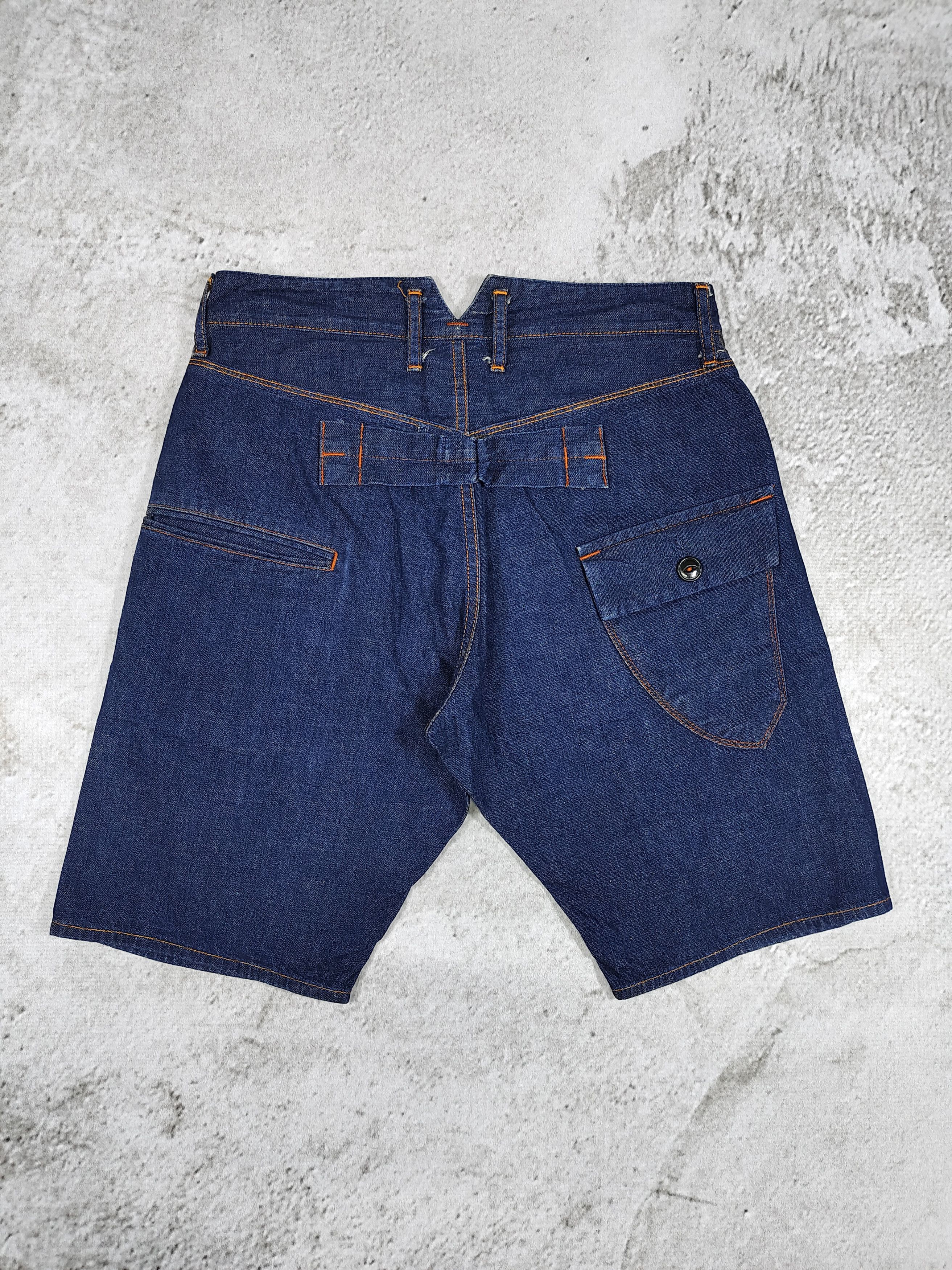 Hiroshi Kato 00s KATO’ BASIC- Asymmetric Pocket Engineered Denim Shorts Size US 29 - 1 Thumbnail