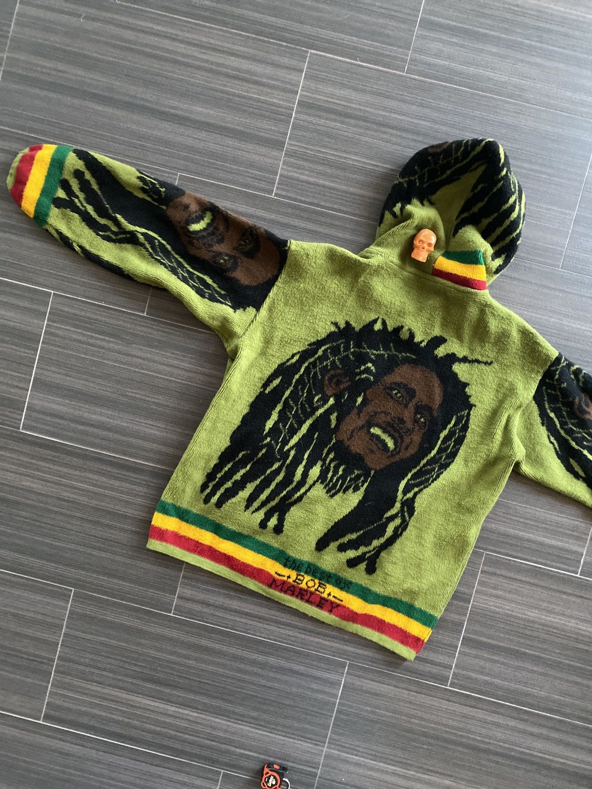Vintage 90s bob marley hooded sweater jacket XL Size US XL / EU 56 / 4 - 5 Thumbnail