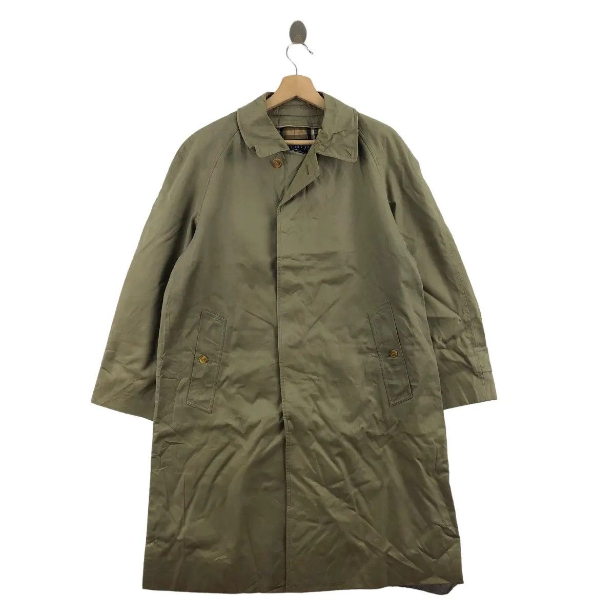 Burberry Vtg 90’ BURBERRY LONDON Nova Checks Trench Coat Parka Jacket Size XL / US 12-14 / IT 48-50 - 1 Thumbnail