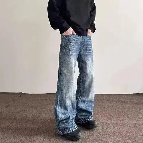 Japanese Brand Blue Baggy Denim Jeans, Grunge Jeans, Opium Jeans Size US 32 / EU 48 - 5 Thumbnail