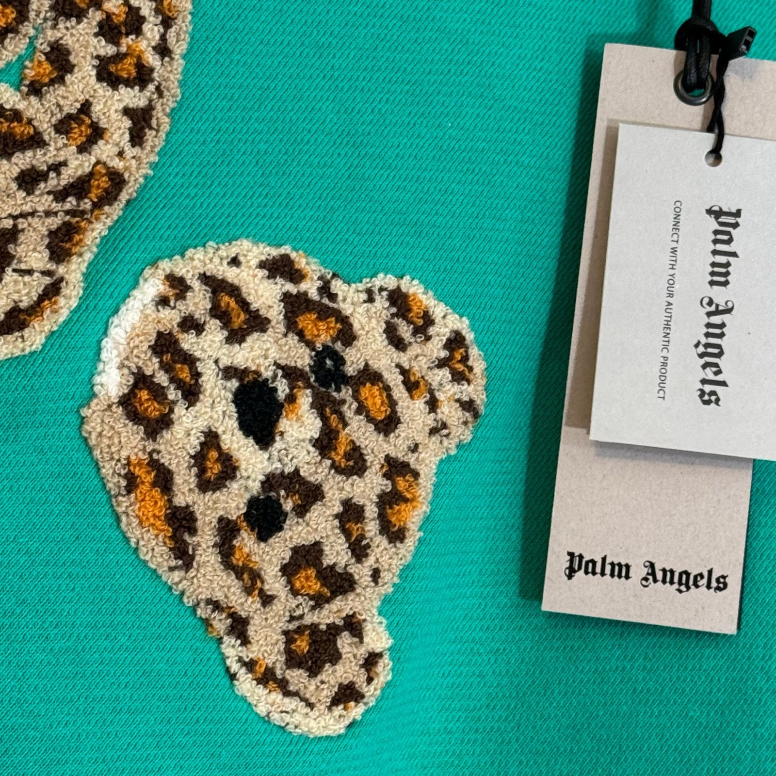 Palm Angels •NEW• Palm Angels Leopard Kill The Bear Green Crew • Medium Size M / US 6-8 / IT 42-44 - 16 Thumbnail