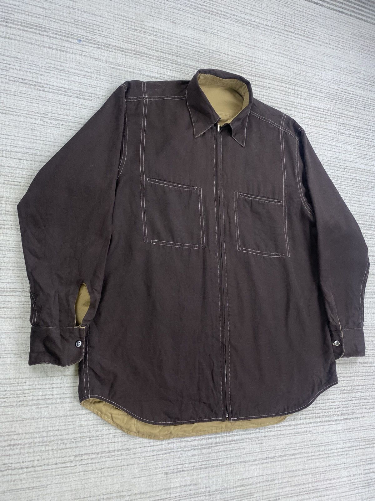 Alfred Dunhill × Designer × Vintage Vintage DUNHILL Breasted Pocket Reversible Jacket Size US M / EU 48-50 / 2 - 3 Thumbnail