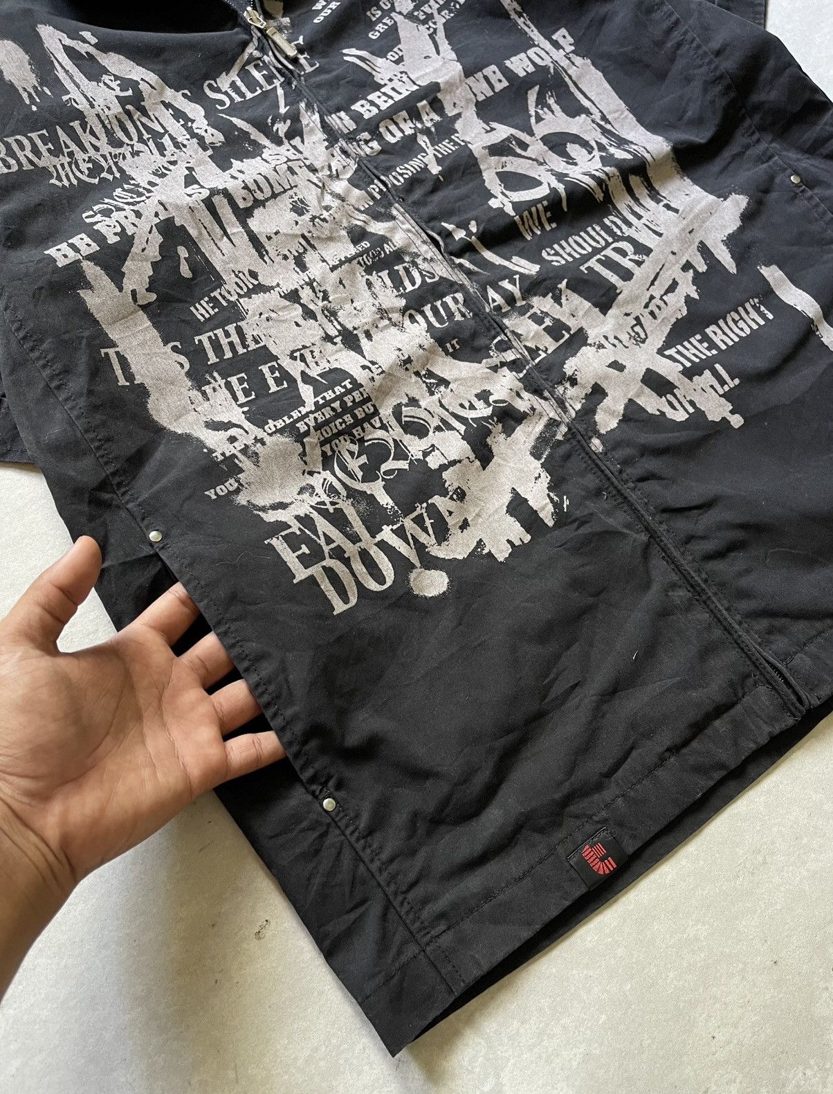 KMRii Thriller Denim Punk Design Graphic Prints Bondage Shirt Size US M / EU 48-50 / 2 - 5 Thumbnail