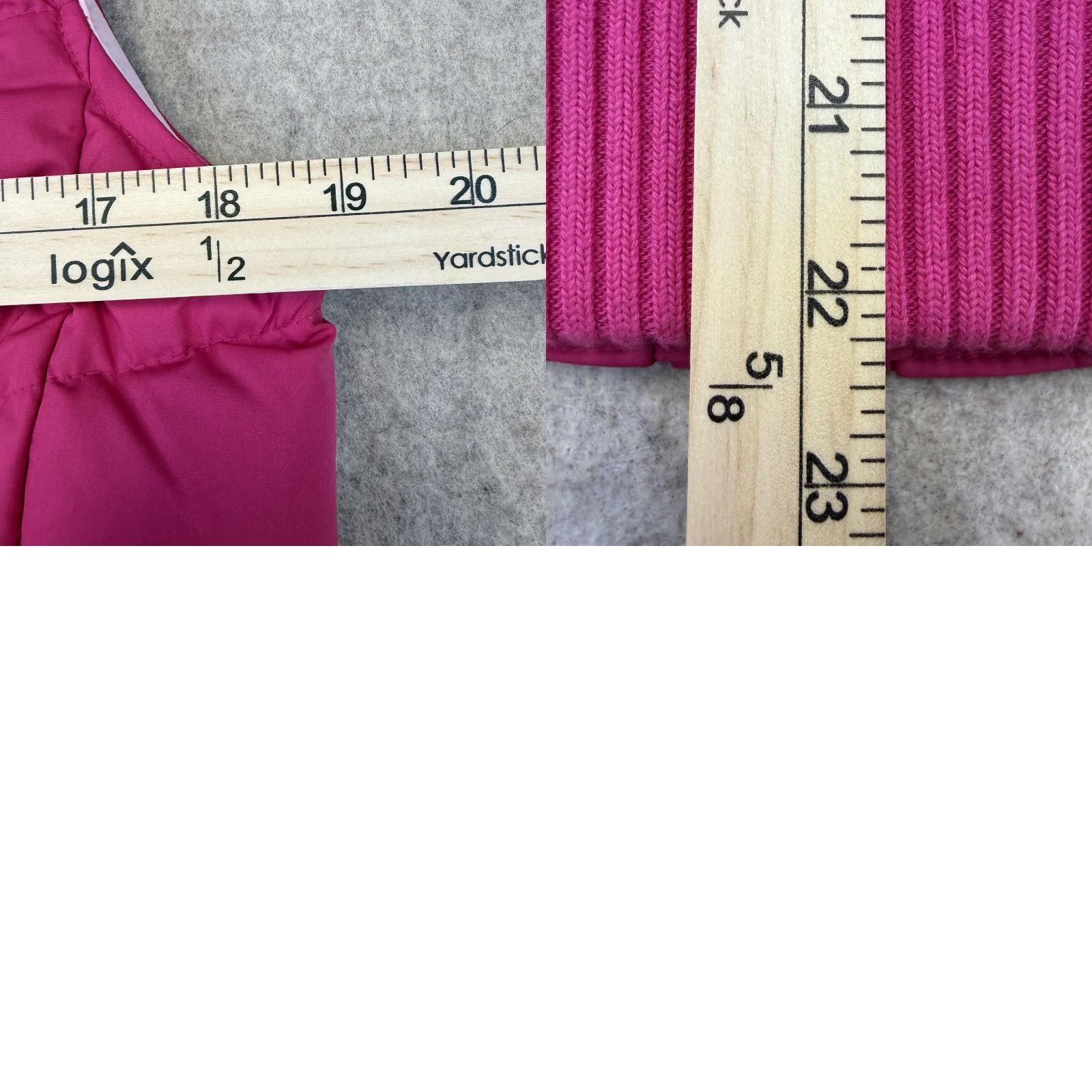 Gap Gap Vest Womens Small Pink Quilted Down Puffer Snap Front Rib Knit Hem Collar Size S / US 4 / IT 40 - 8 Thumbnail