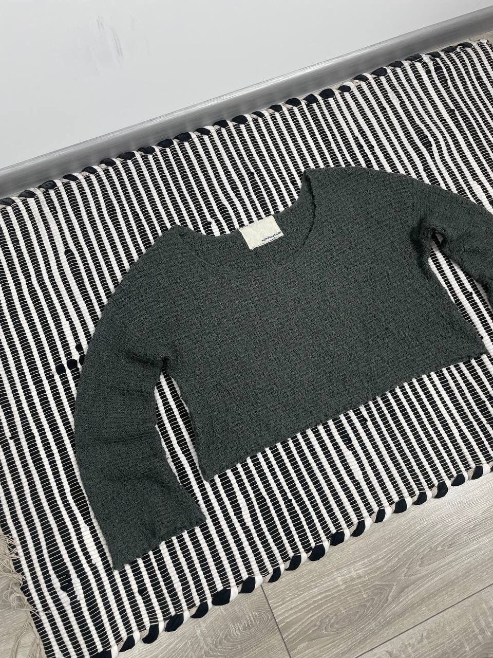 Hysteric Glamour × Japanese Brand Vintage Monkey Bite Cropped Acrylic Sweater Y2K Size M / US 6-8 / IT 42-44 - 2 Thumbnail