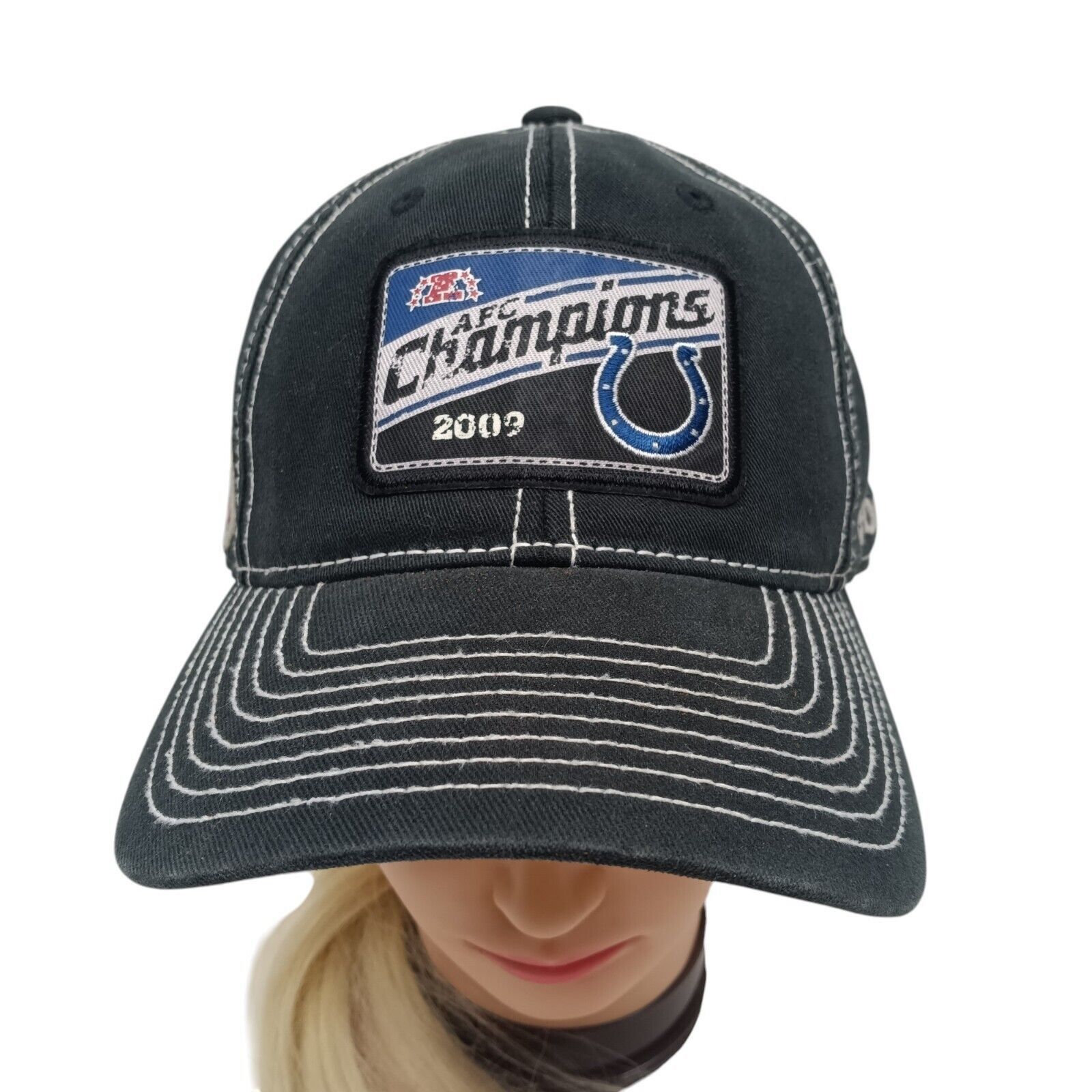 Reebok NFL Colts AFC Champions 2009 Cap Hat Flexfit Reebok Size ONE SIZE - 2 Thumbnail