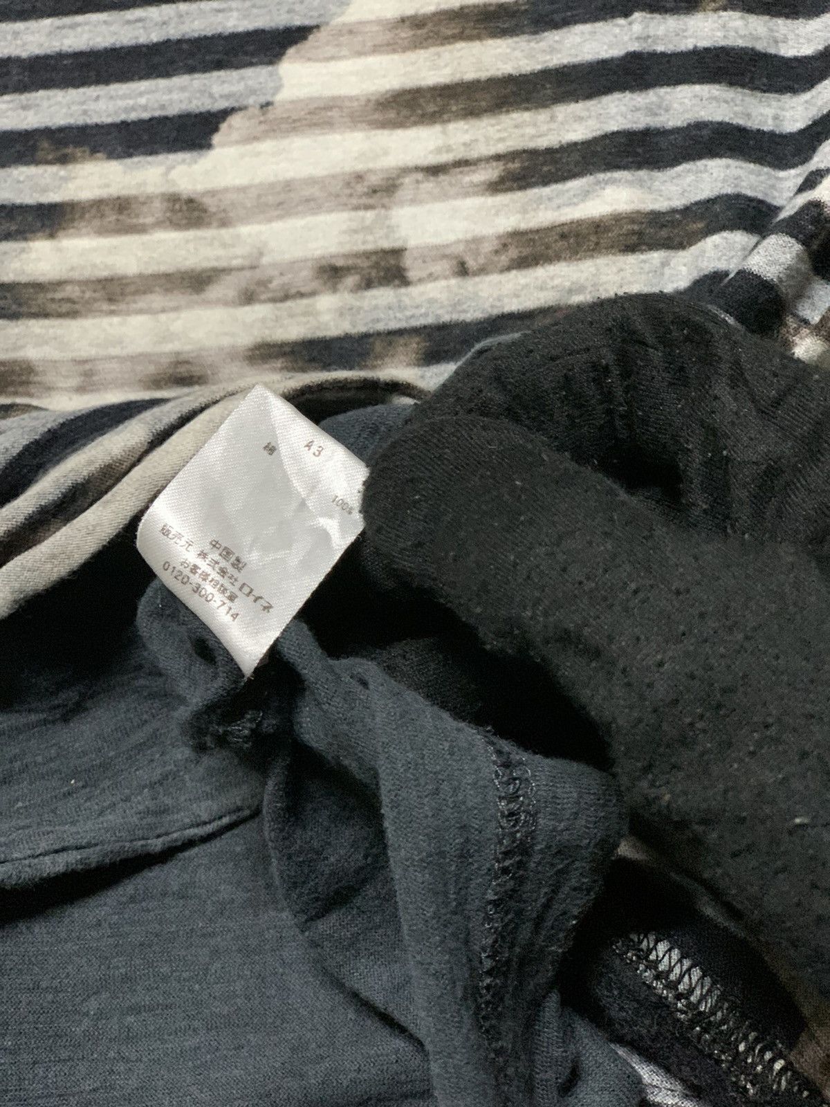 💥JapaneseBrand Stripe Layered Stripe Shirt Punk/Grunge Style