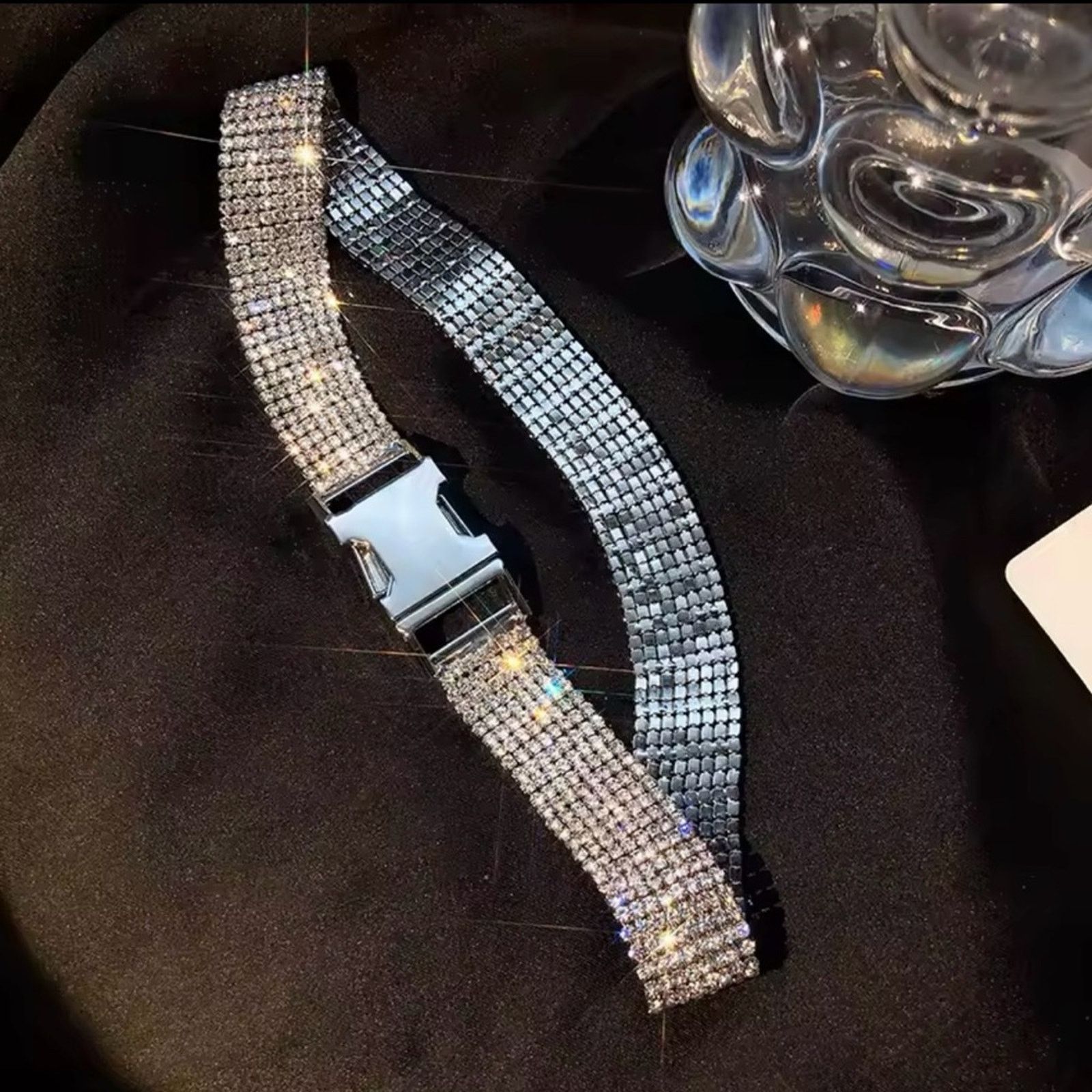 Other Women’s Rhinestone Chokers Necklaces 15.5” Size ONE SIZE - 4 Thumbnail