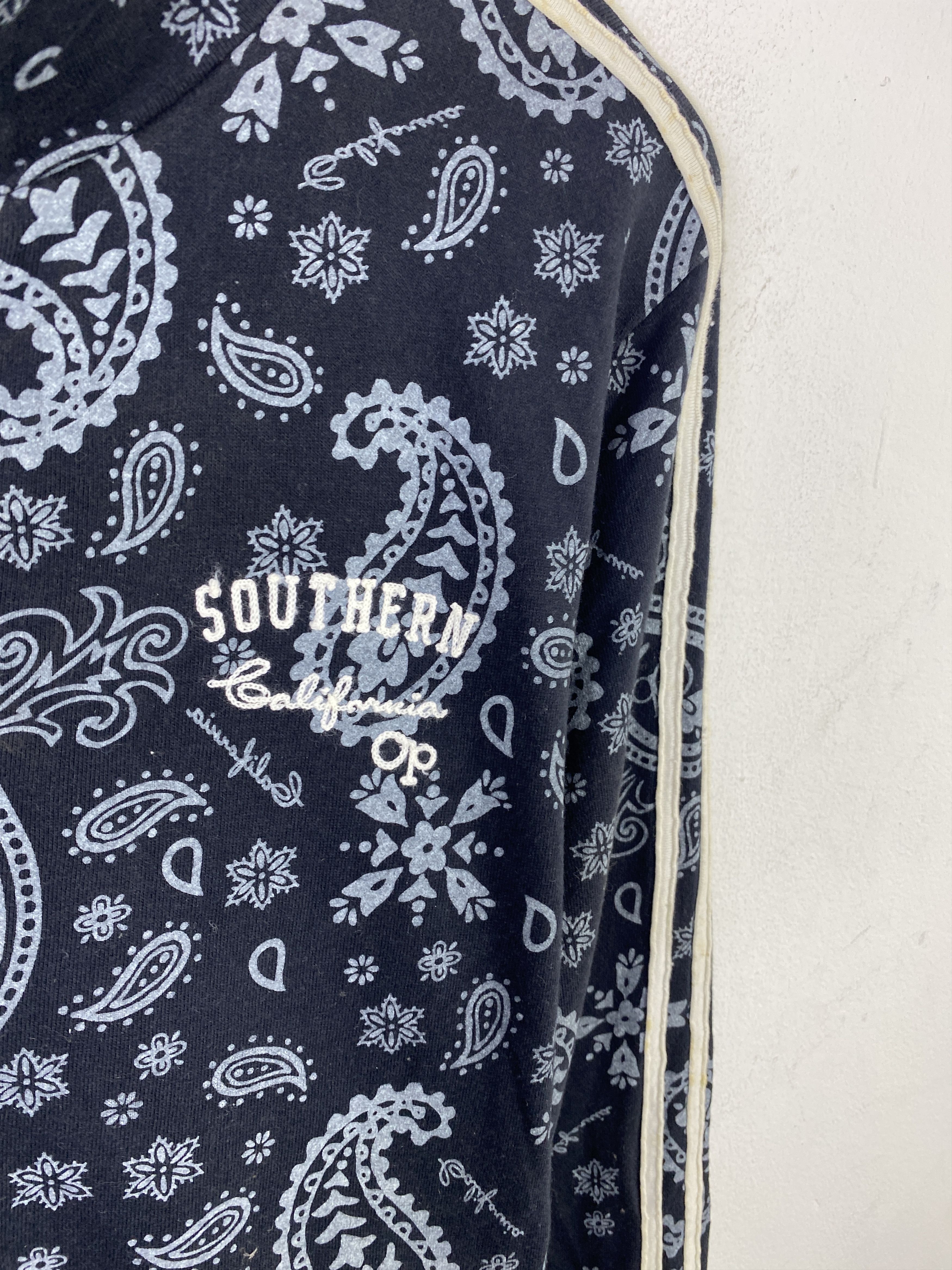 Ocean Pacific Vintage Ocean Pacific Paisley Zipper Up Sweater SH0340 Size US L / EU 52-54 / 3 - 8 Thumbnail