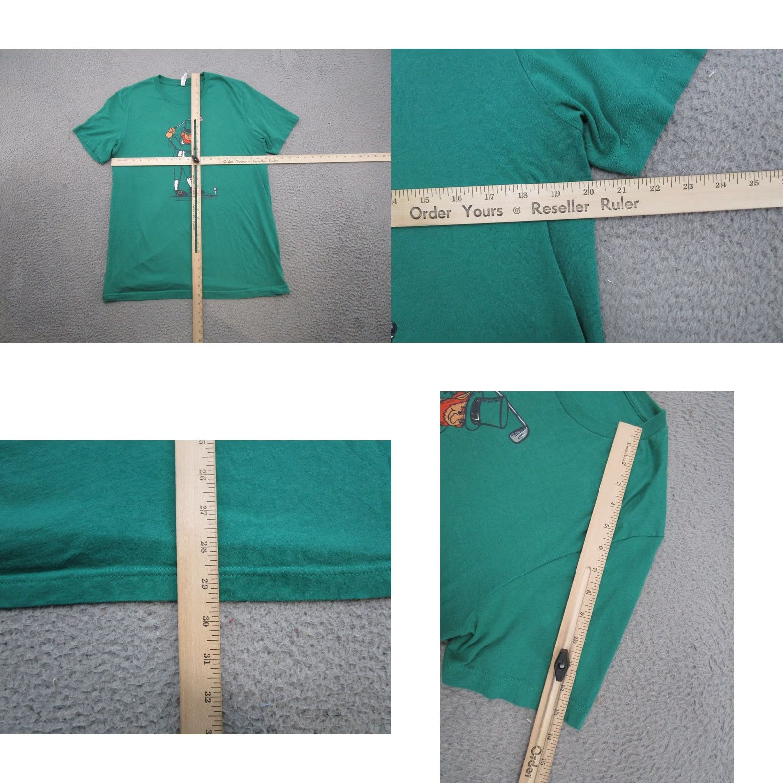 Vintage Barstool Sports Irish St Patrick Golfer Double Sided T-Shirt L Green Men Short Sleeve Crew Neck Bella + Canvas Vintage: No Size US L / EU 52-54 / 3 - 8 Thumbnail