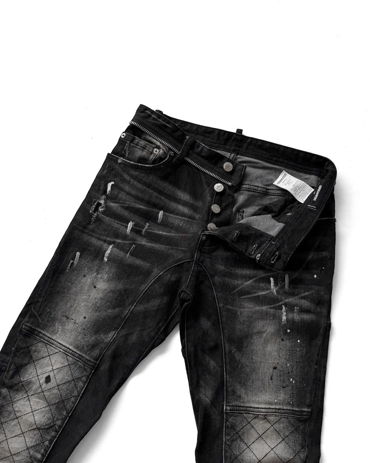 Dsquared2 DSQUARED2 TIDY BIKER ZIP STRETCH JEANS Size US 30 / EU 46 - 3 Thumbnail