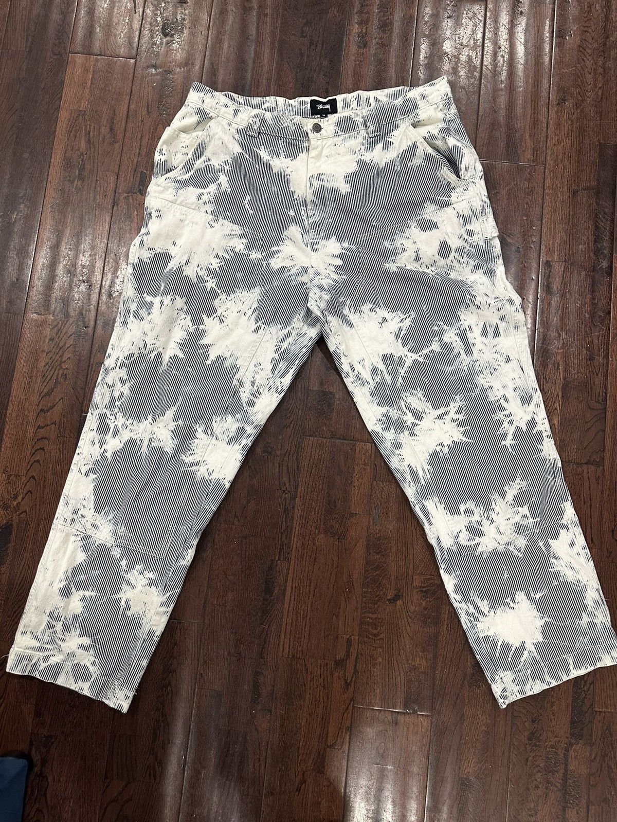 image of Stussy Carpenter Pants in White, Men's (Size 36)