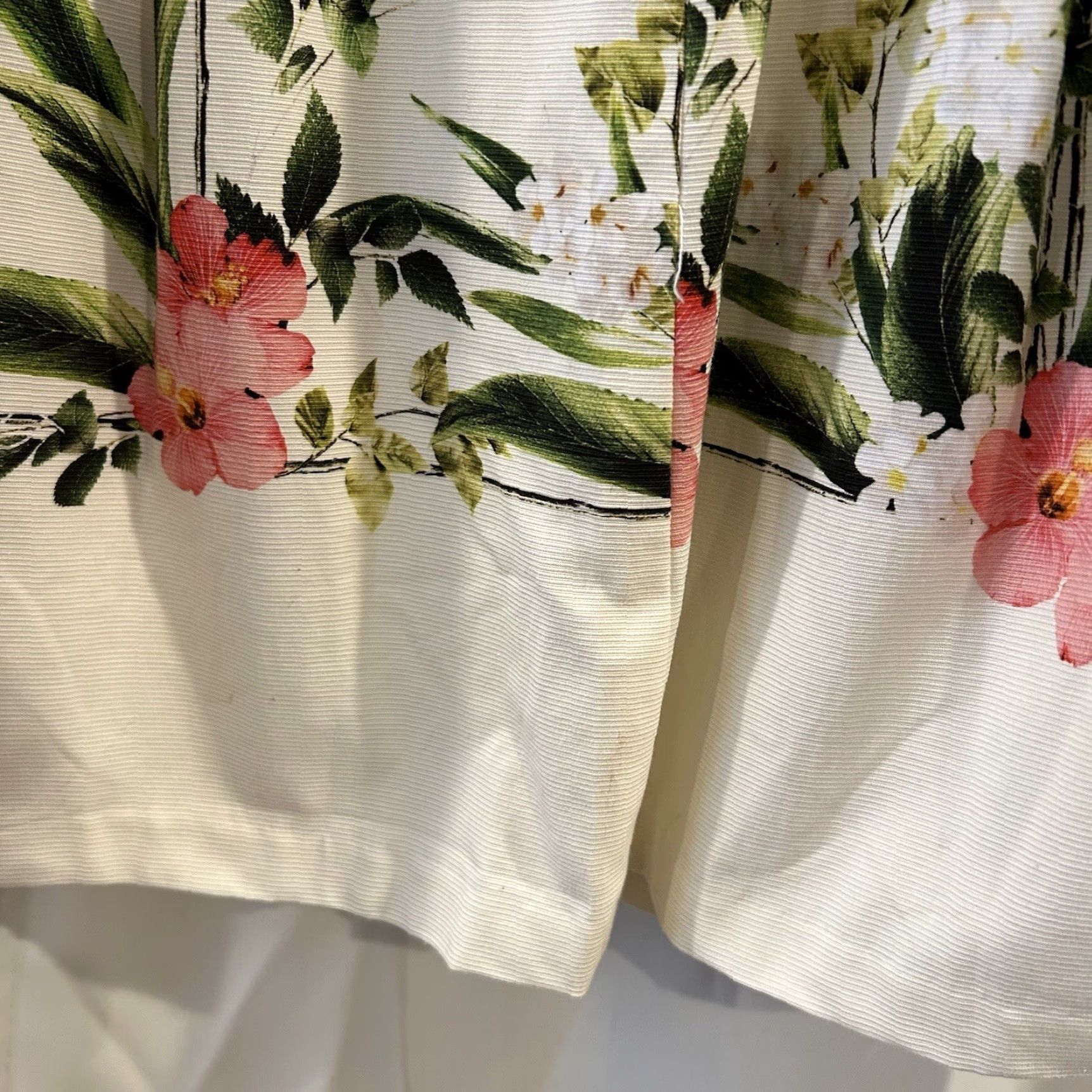 Talbots Talbots Floral Pleated A-Line Knee Length Skirt Size 10 Pink White Green Multicolor Linen? (note: no new info) Size 32" / US 10 / IT 46 - 3 Thumbnail