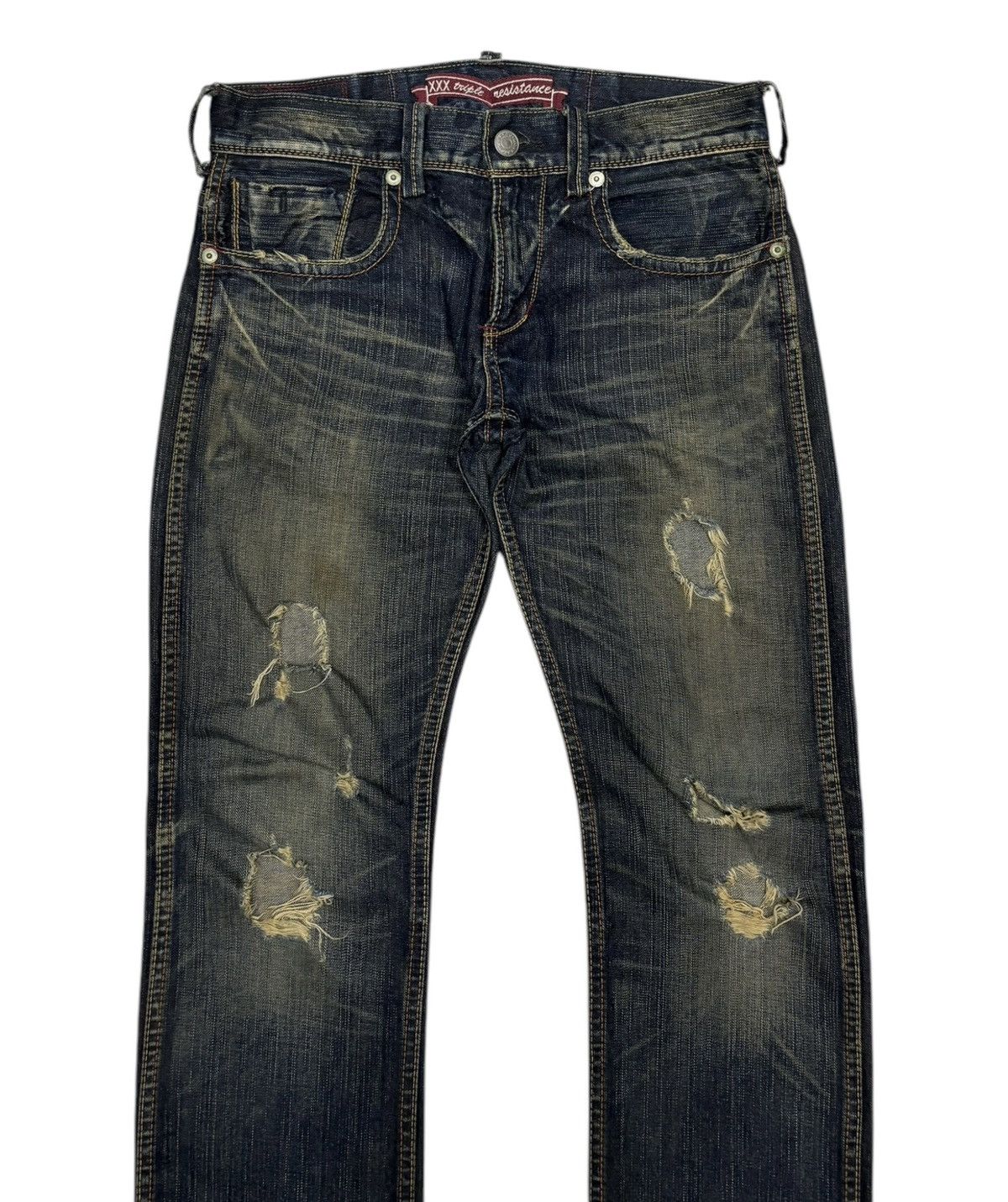 If Six Was Nine × Japanese Brand × Tornado Mart LIBERTO XXX JAPANESE DENIM PUNK RUSTY DISTRESSED DENIM JEANS Size US 32 / EU 48 - 3 Thumbnail