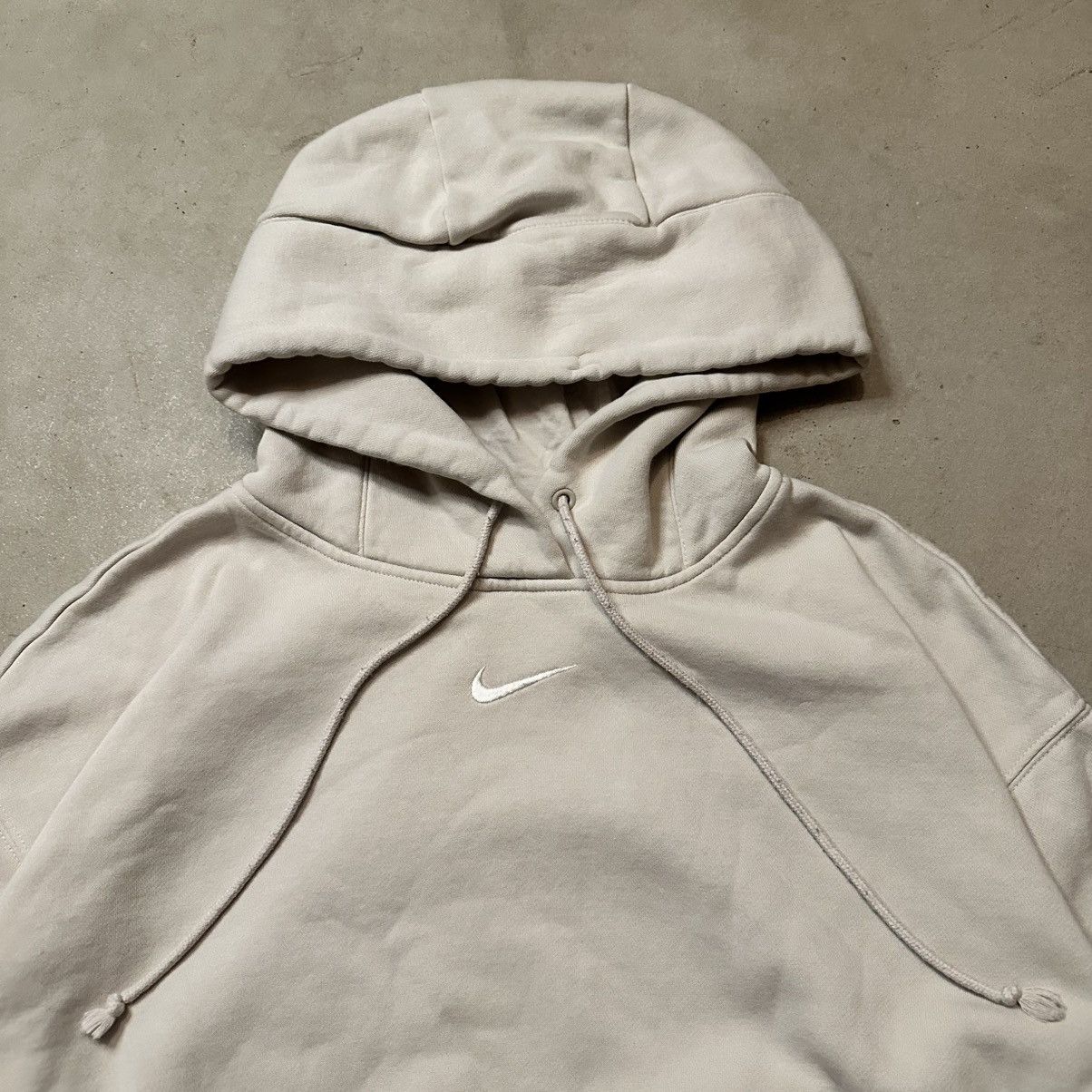 Nike Cream Nike Center Swoosh Sweatshirt Hoodie Size M Size US M / EU 48-50 / 2 - 3 Thumbnail