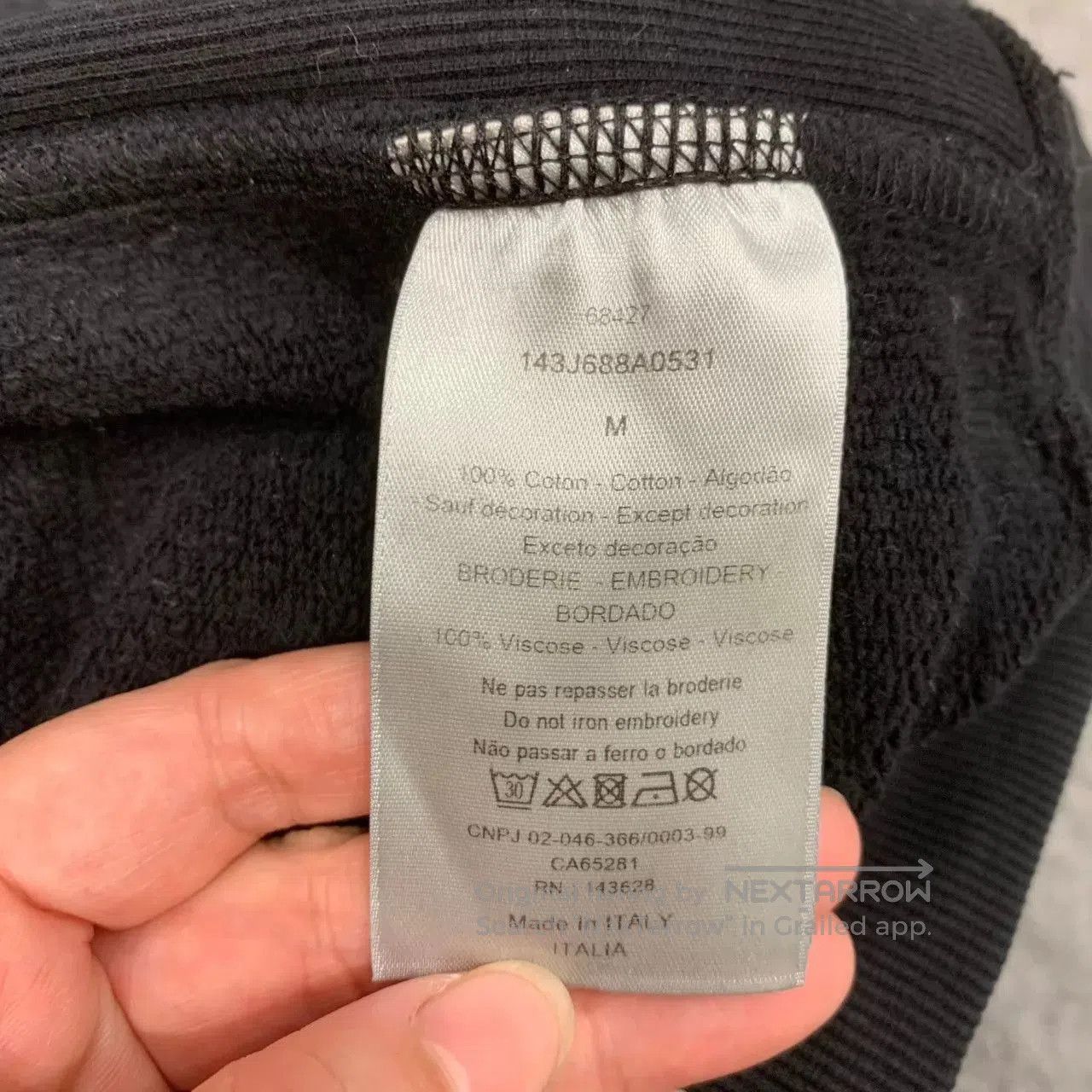 Dior Black Hoodie with Front Logo . Size US M / EU 48-50 / 2 - 4 Thumbnail