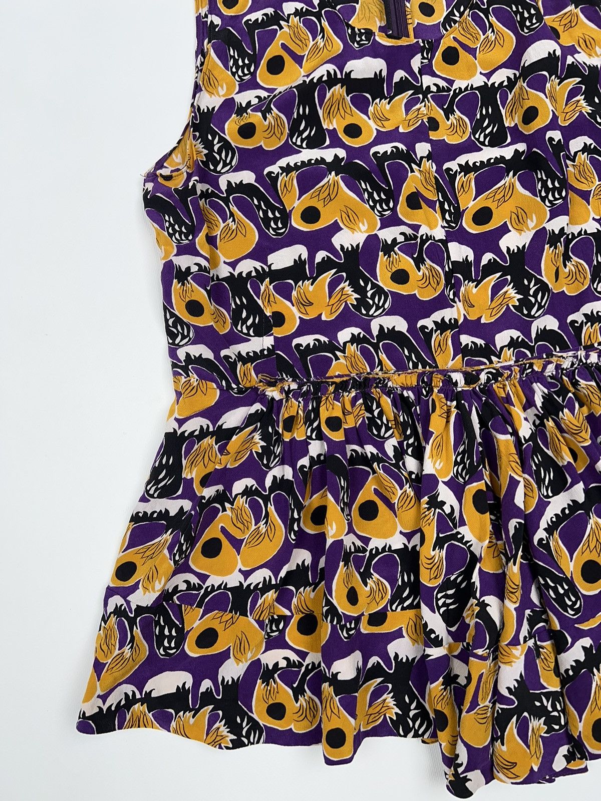 Marni Marni Silk Blouse Mini Dress Top Multicolour Size M / US 6-8 / IT 42-44 - 5 Thumbnail