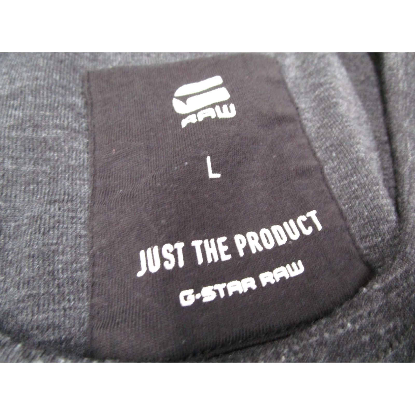 G-Star G Star Shirt Mens Large Gray Harvue Crew Neck Long Sleeve Logo Black (Gray) Cotton Blend Logo Graphic - Classic Mens L Size US L / EU 52-54 / 3 - 3 Thumbnail