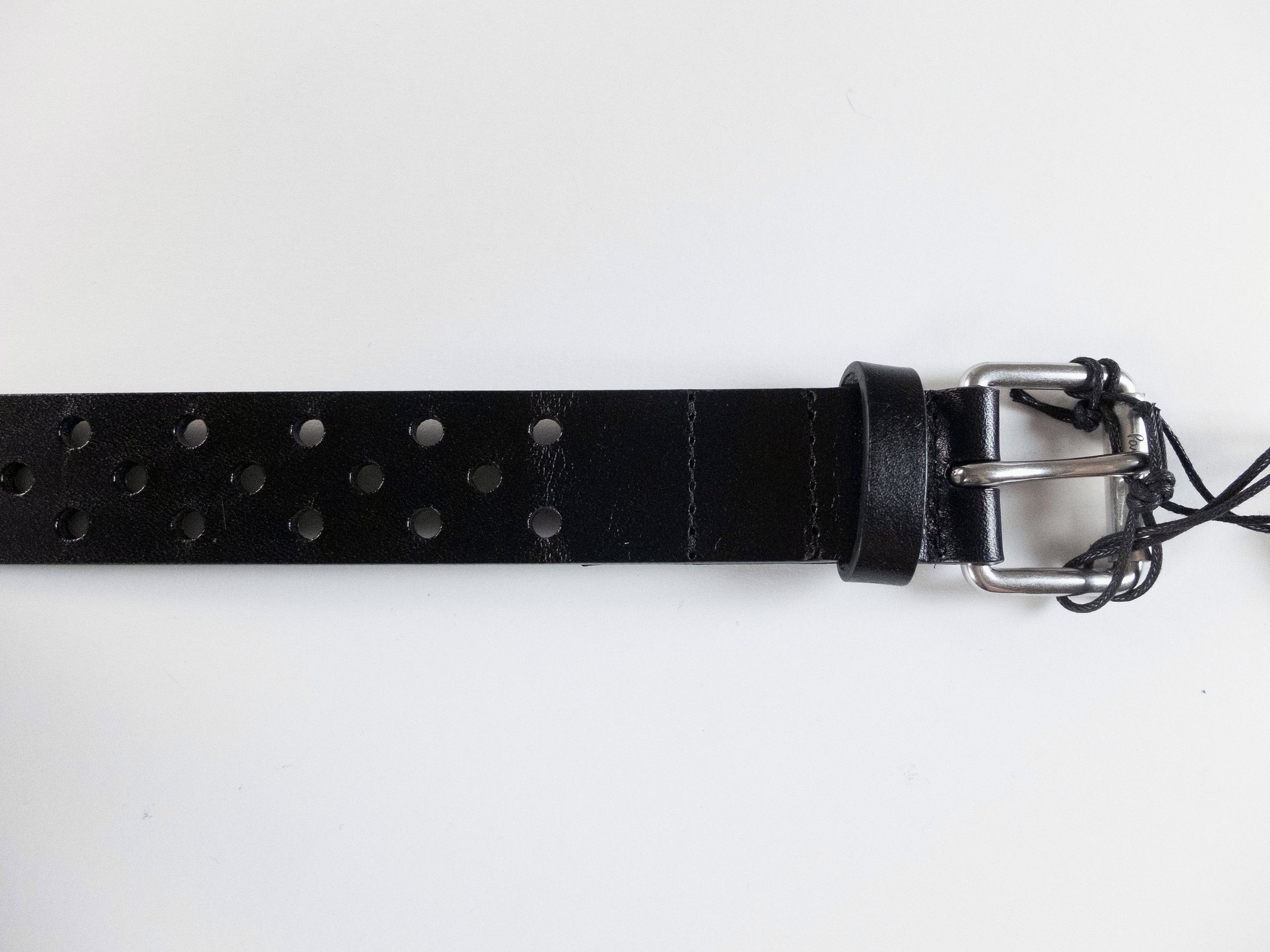 Paul Smith PAUL SMITH black perforated leather belt Size 90 / 34 Size 34 - 5 Thumbnail