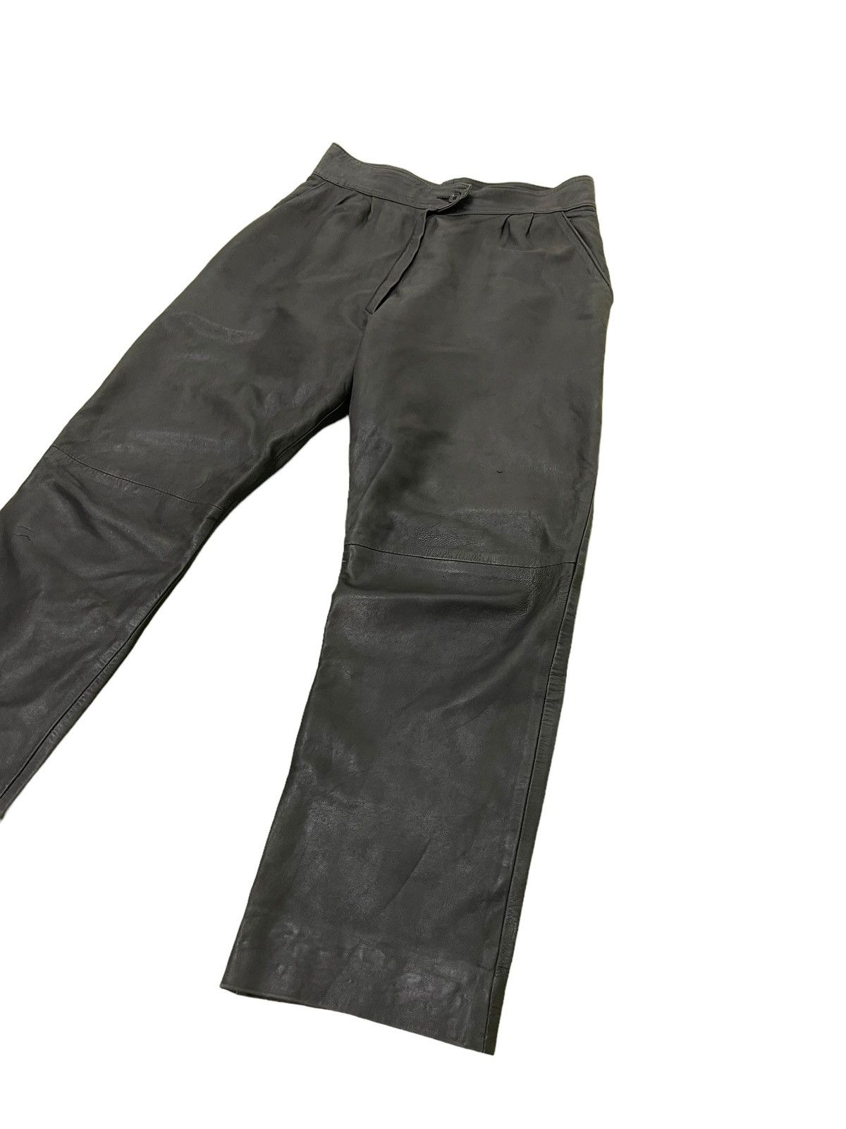 Le Grande Bleu (L.G.B.) Leather Pant Unknown Vtg Japan Baggy Tapered 8🟦7 Size US 32 / EU 48 - 3 Thumbnail