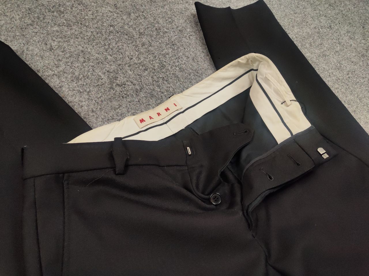 Marni Marni Design Classic Black Wool Trouser Pants Size 40" / US 18 - 12 Thumbnail