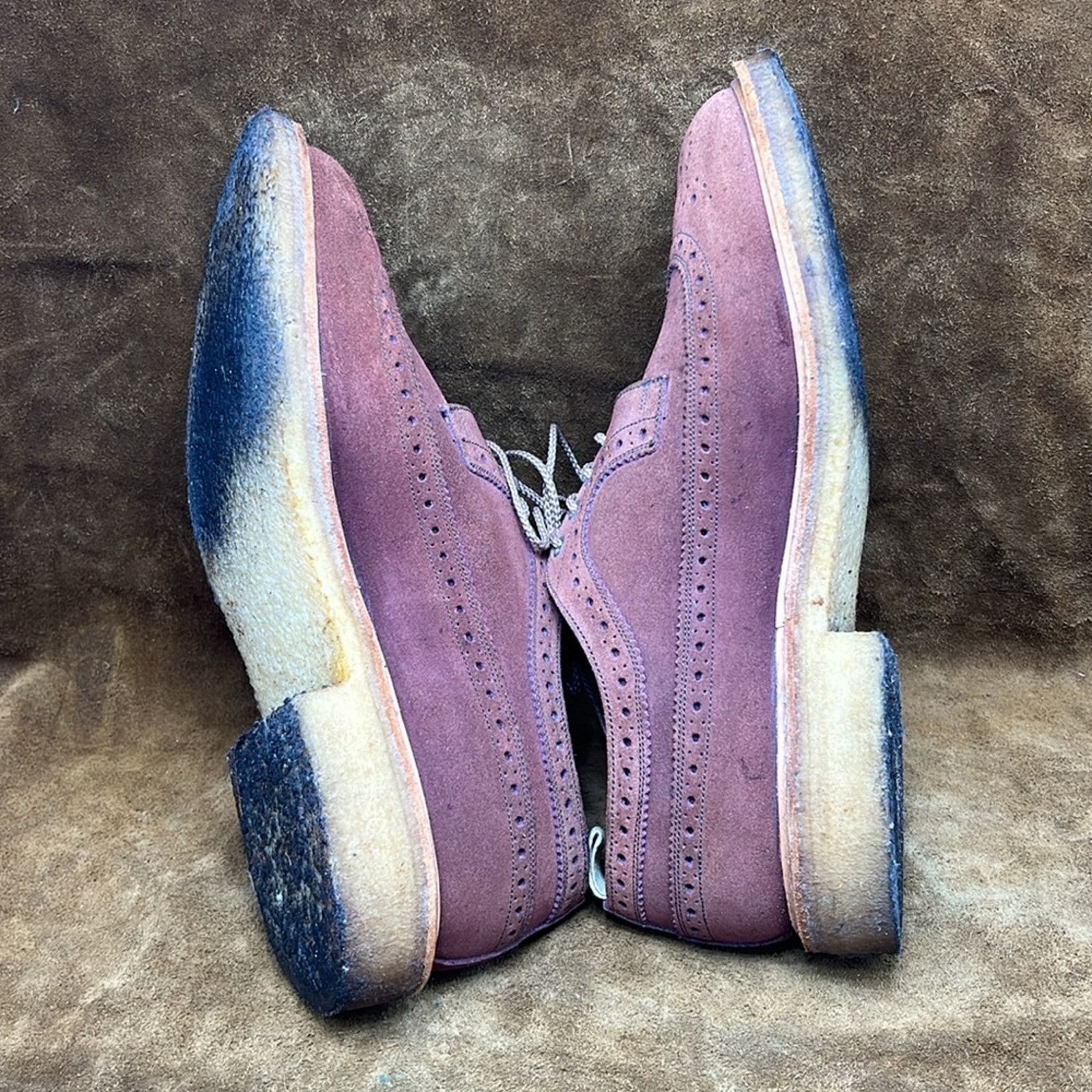 Other End Hunting CO. By Trickers Suede Wingtip Shoes Size US 11 / EU 44 - 14 Thumbnail