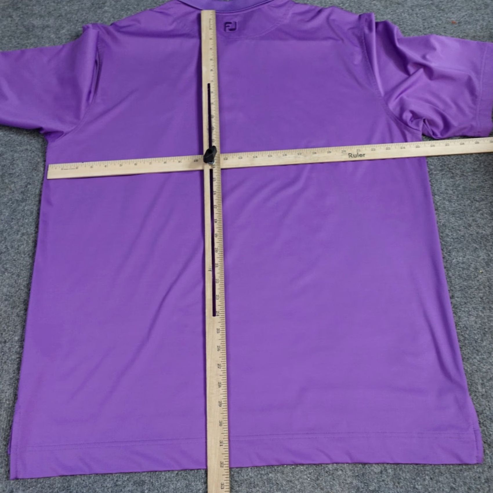 Footjoy FootJoy Polo Shirt XL Purple Solid Performance Golf Club Mens Polo Size US XL / EU 56 / 4 - 5 Thumbnail