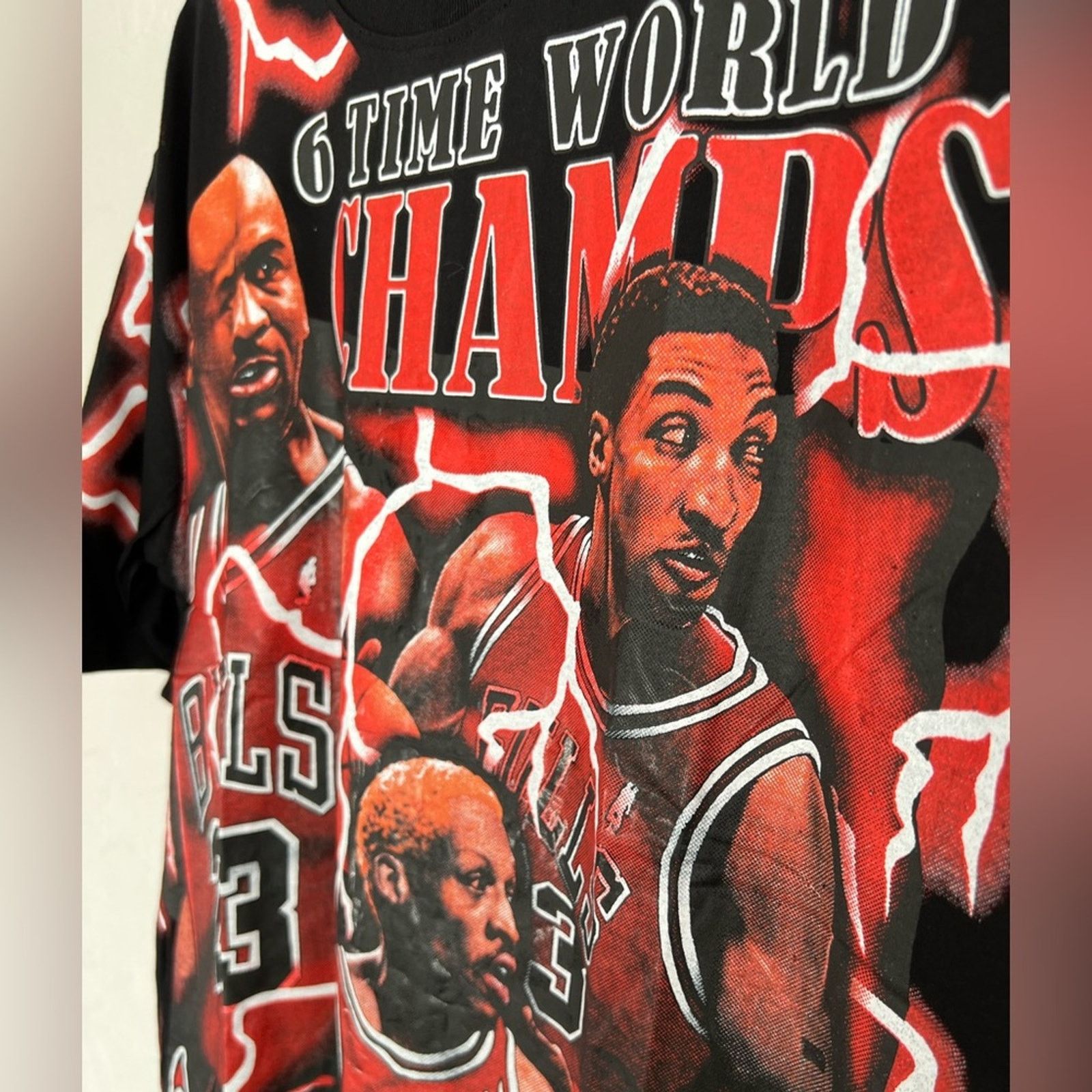 NBA ALL OVER PRINT JORDAN PIPPEN RODMAN AOP HEAVY SOFT RARE Size US L / EU 52-54 / 3 - 4 Thumbnail