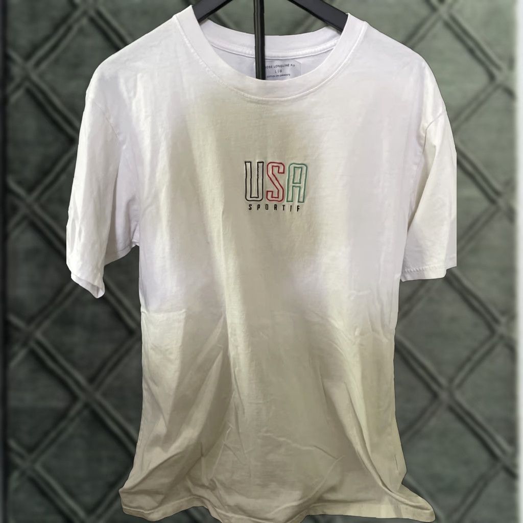 Vintage VINTAGE LOOSE LONGLINE FIT Mens Large White USA Single Stitch Size US L / EU 52-54 / 3 - 1 Thumbnail