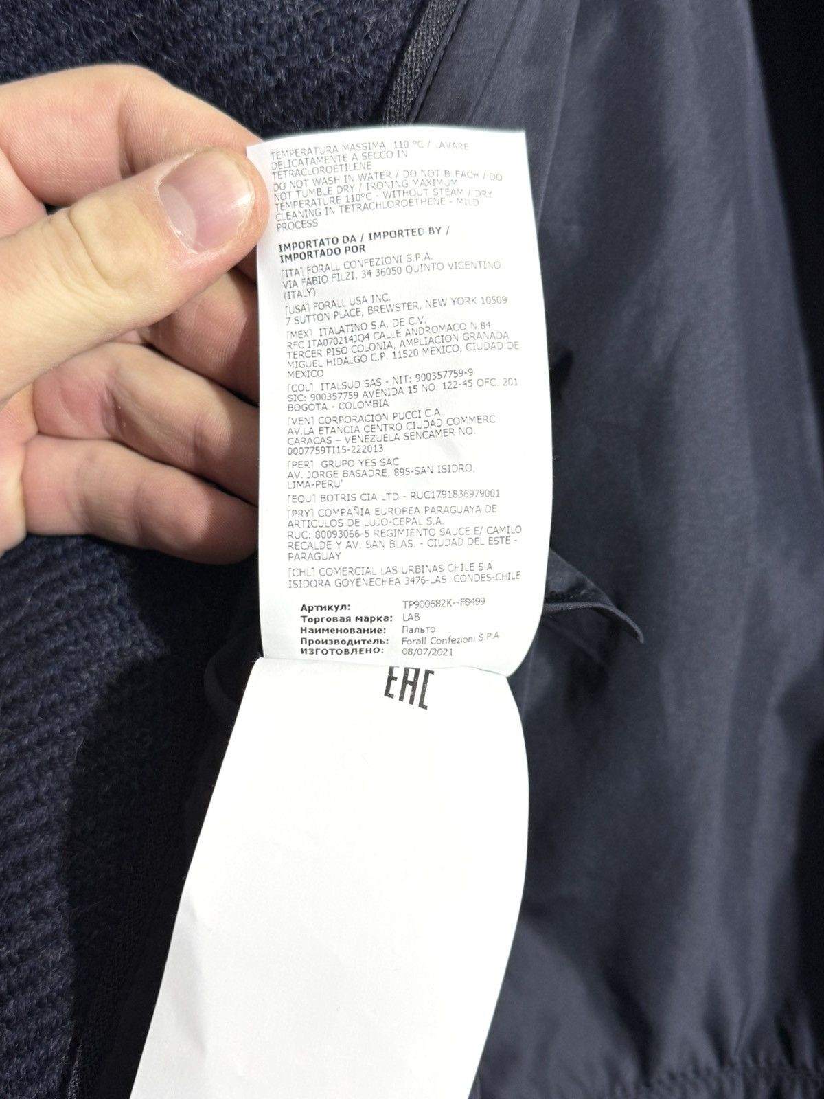 Pal Zileri Pal Zileri LAB Navy Blue wool down coat size 52 Size US L / EU 52-54 / 3 - 19 Thumbnail