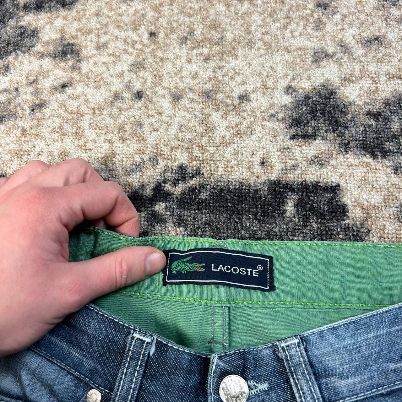 Lacoste Lacoste Avant Garde Y2K Washed Blue Denim Jeans Size US 32 / EU 48 - 7 Thumbnail