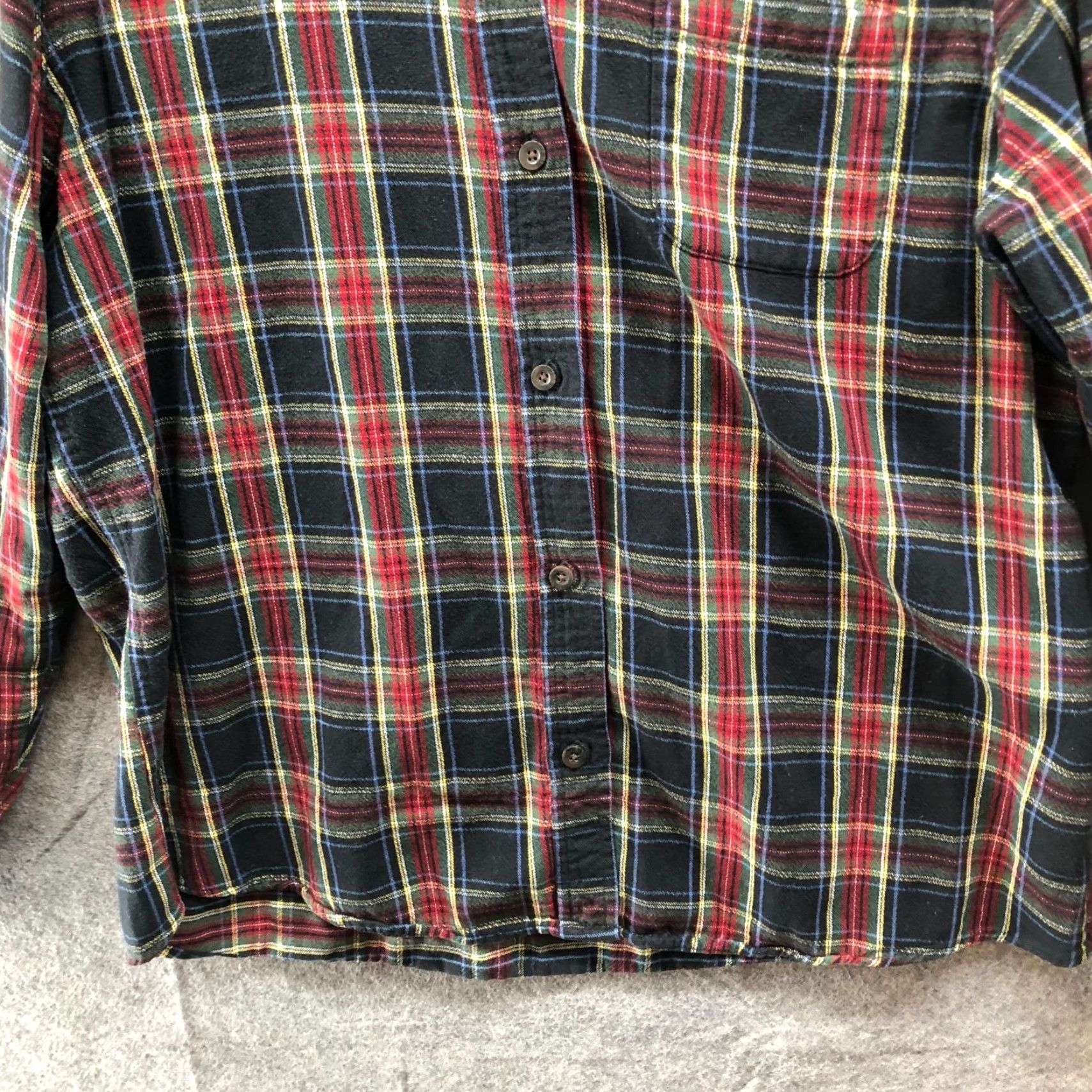 Vintage L.L. Bean Shirt Womens L Red Black Green Holiday Flannel Scotch Plaid Cotton Size L / US 10 / IT 46 - 4 Thumbnail