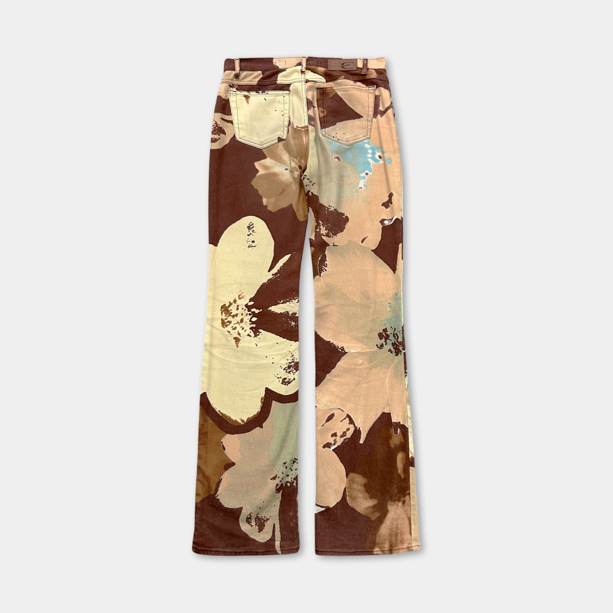 Just Cavalli Just Cavalli 2000s Floral Flared Jeans Size 29" - 5 Thumbnail
