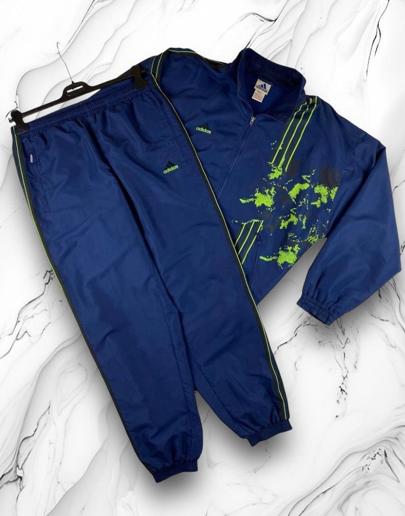 Adidas × Vintage Vintage Adidas Sport Suit Tracksuit Nylon Drill Hype y2k Size US 34 / EU 50 - 1 Thumbnail