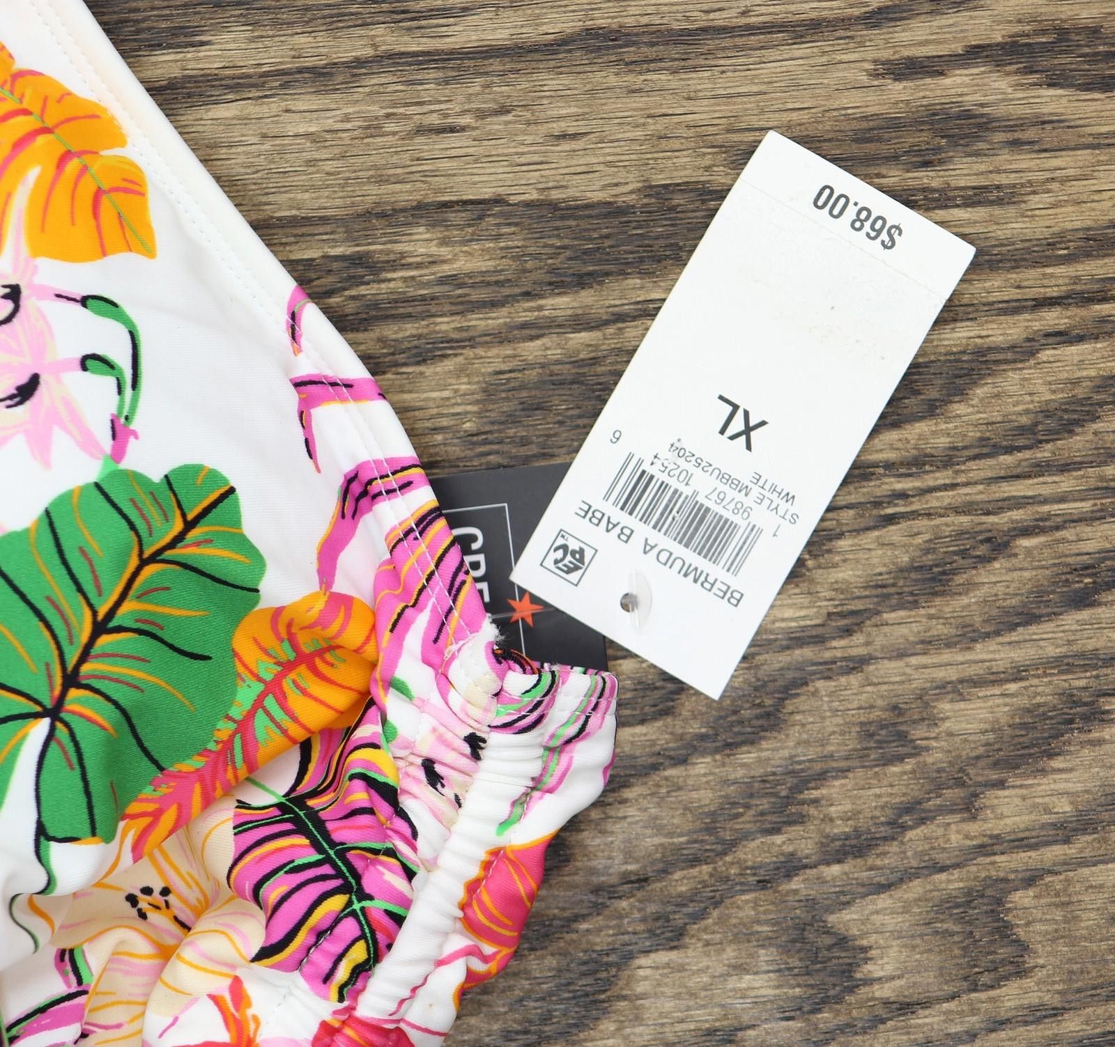 Bar III Bar Iii Babe One-piece Swimsuit Mbbu25204 White Multi Xl Size ONE SIZE - 4 Thumbnail
