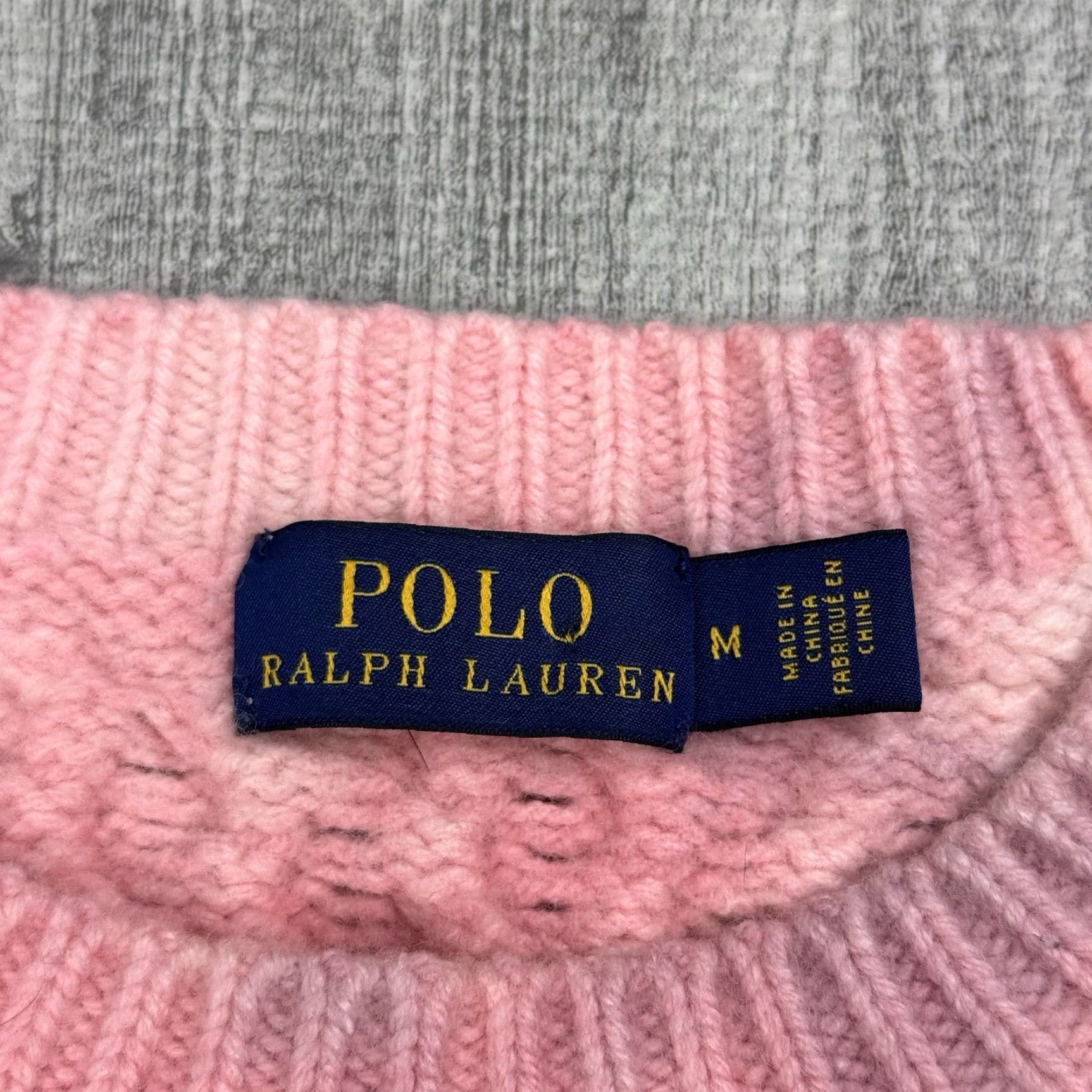 Polo Ralph Lauren POLO RALPH LAUREN WOMENS TIE DYE CABLE KNIT PULLOVER CREW SWEATER M MULTICOLOR Size M / US 6-8 / IT 42-44 - 4 Thumbnail